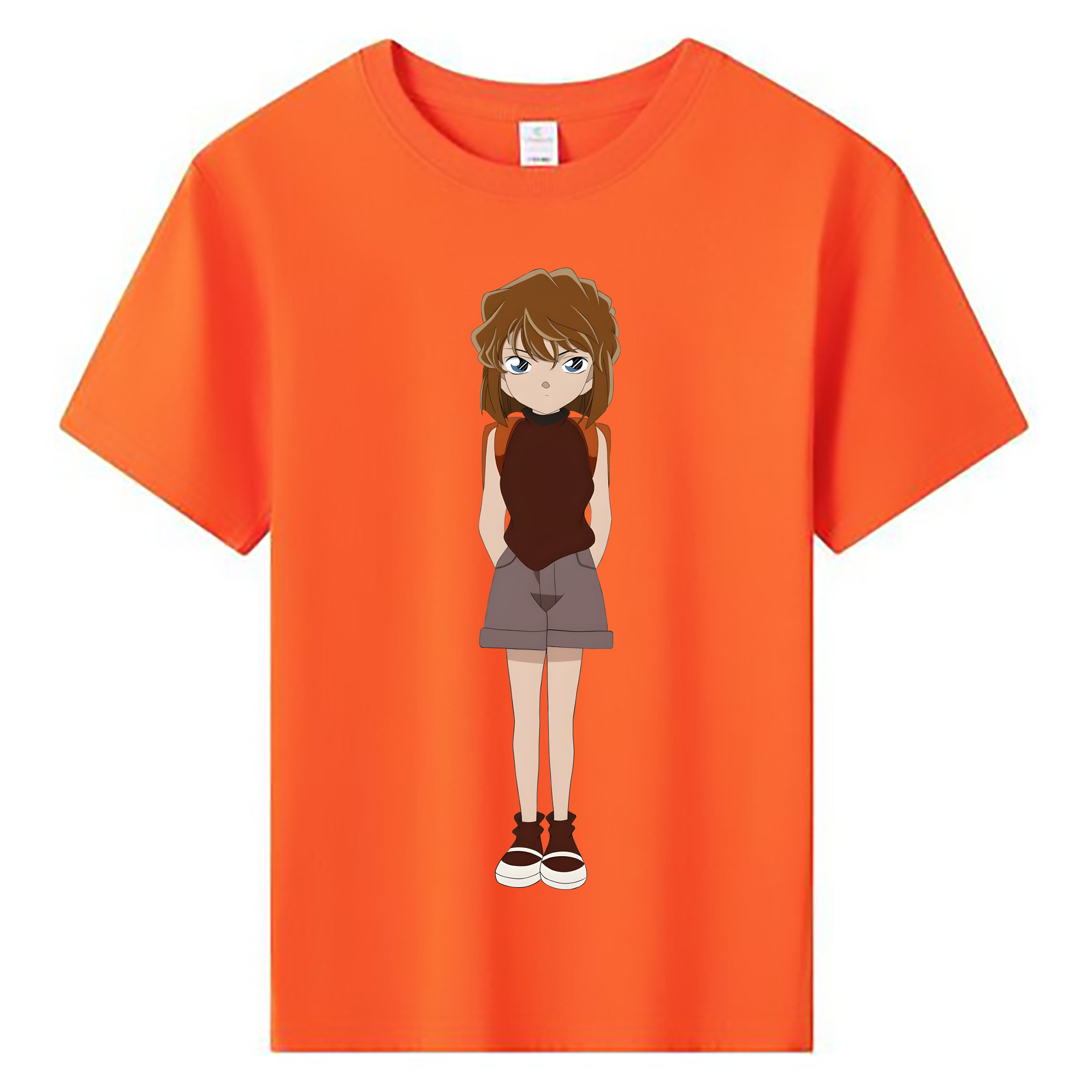 （画像用） 名探偵コナン 灰原 哀 はいばら あい Detective Conan Anita Hailey、Vi Graythorn Haibara Ai 綿100％キッズTシャツ（フロントプリント）