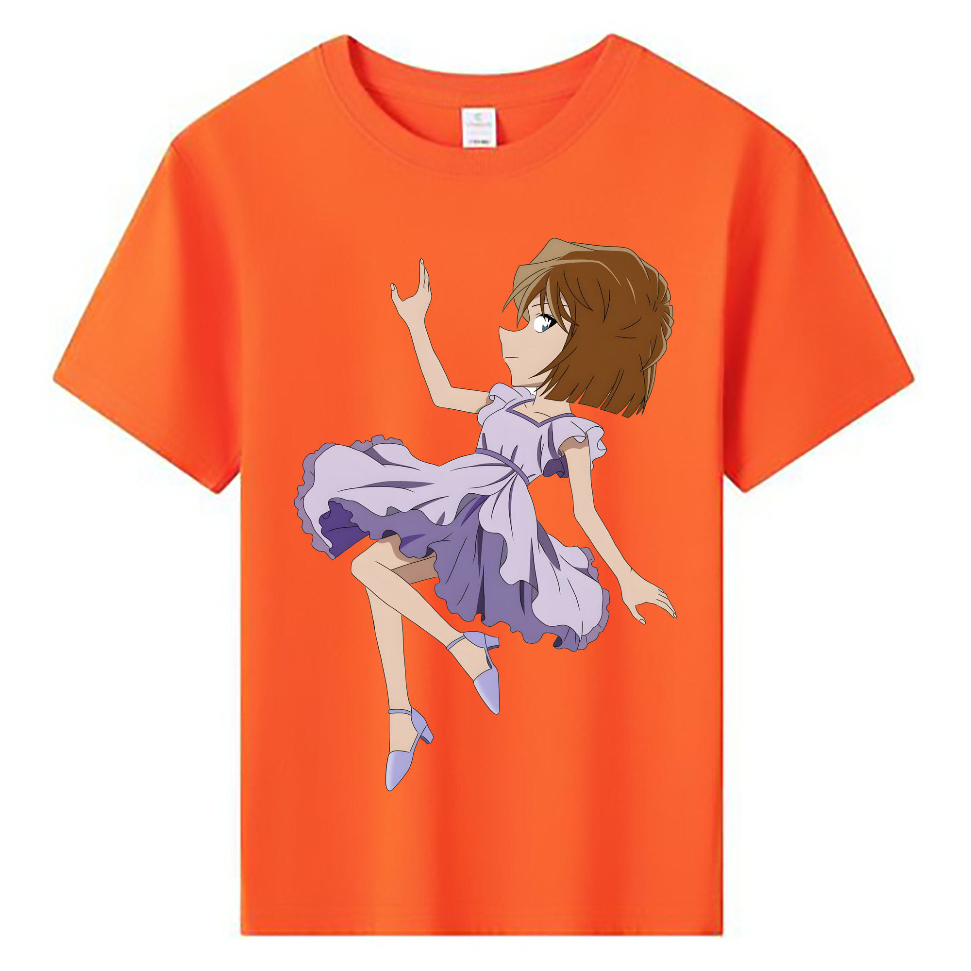 （画像用） 名探偵コナン 灰原 哀 はいばら あい Detective Conan Anita Hailey、Vi Graythorn Haibara Ai 綿100％キッズTシャツ（フロントプリント）
