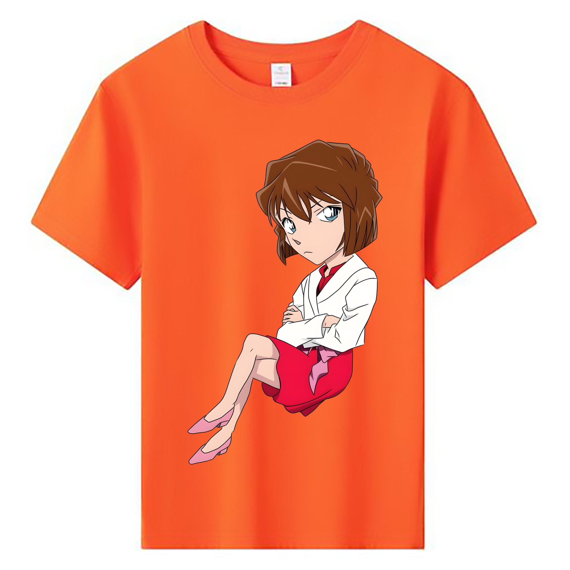 （画像用） 名探偵コナン 灰原 哀 はいばら あい Detective Conan Anita Hailey、Vi Graythorn Haibara Ai 綿100％キッズTシャツ（フロントプリント）