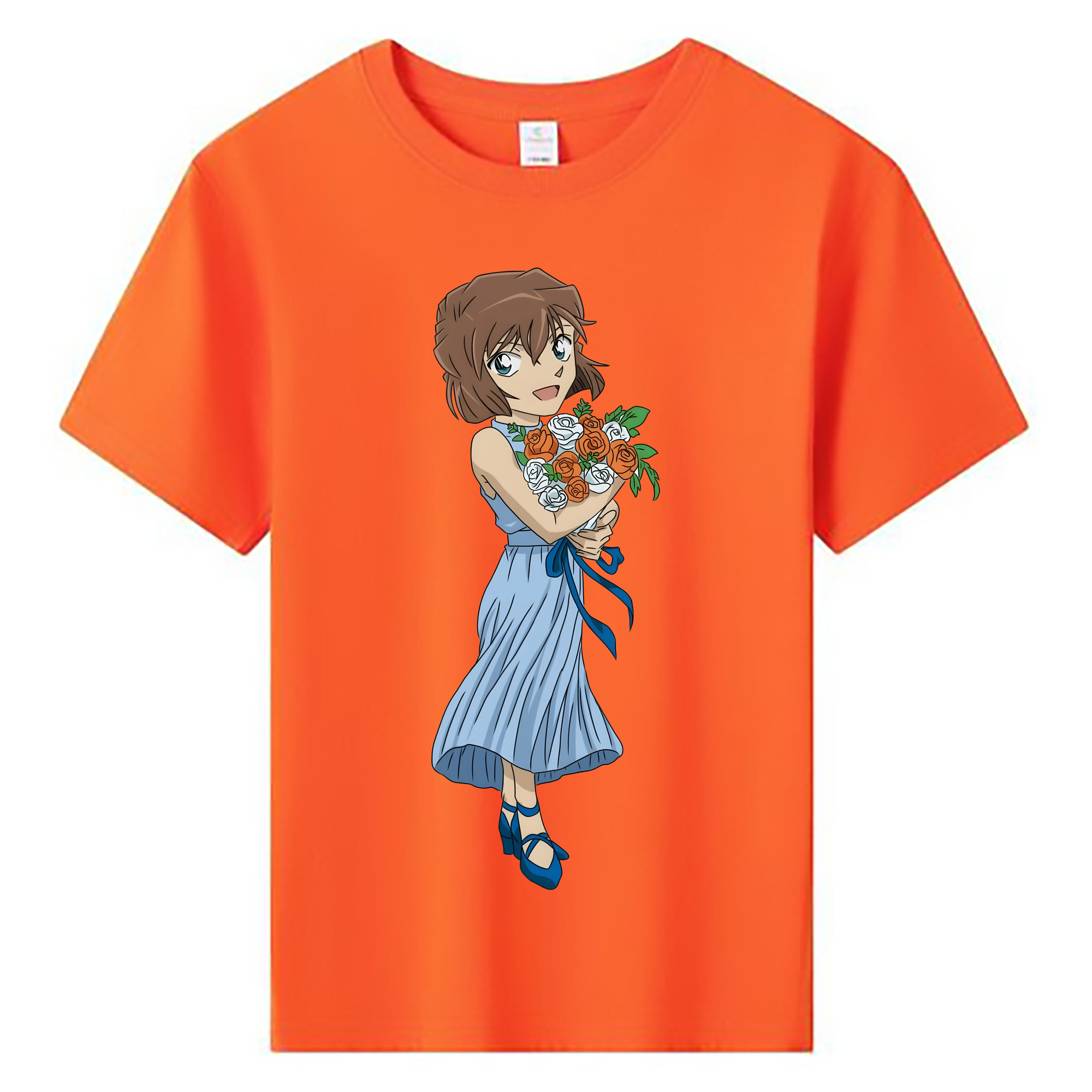 （画像用） 名探偵コナン 灰原 哀 はいばら あい Detective Conan Anita Hailey、Vi Graythorn Haibara Ai 綿100％キッズTシャツ（フロントプリント）