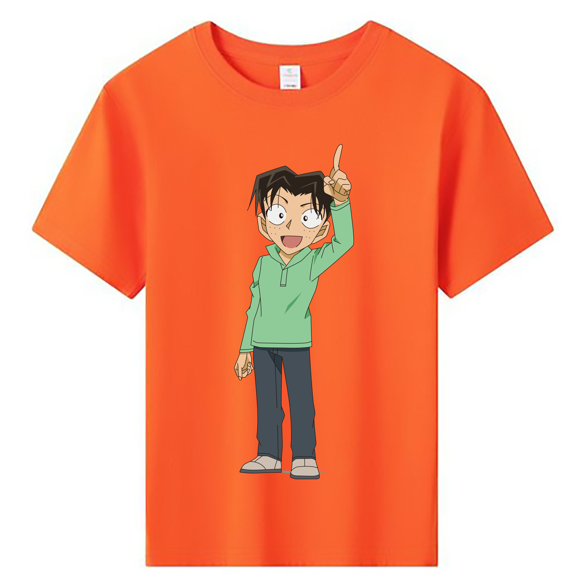 （画像用） 名探偵コナン 円谷 光彦 つぶらや みつひこ Detective Conan Mitch Tennyson 綿100％キッズTシャツ（フロントプリント）