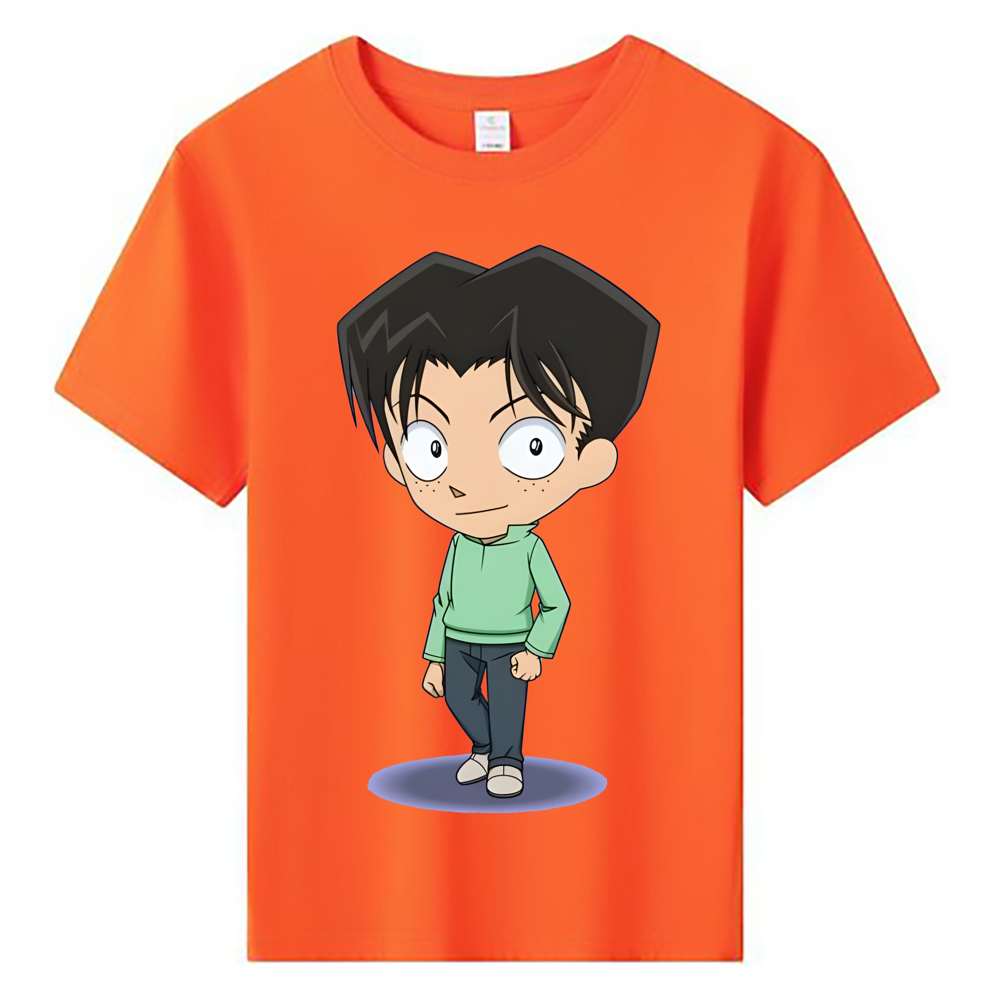 （画像用） 名探偵コナン 円谷 光彦 つぶらや みつひこ Detective Conan Mitch Tennyson 綿100％キッズTシャツ（フロントプリント）