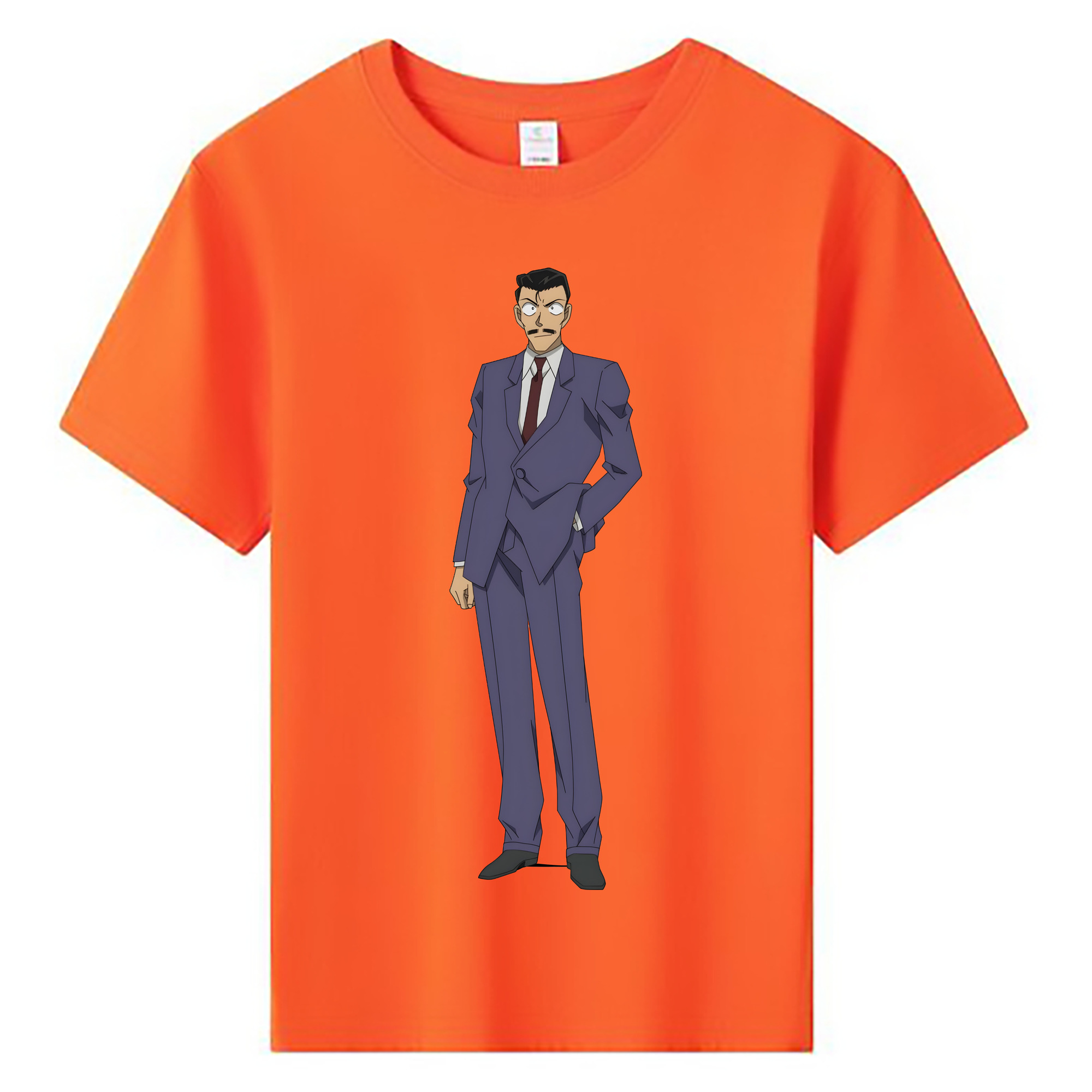 （画像用） 名探偵コナン 毛利 小五郎 もうり こごろう Detective Conan 綿100％キッズTシャツ（フロントプリント）