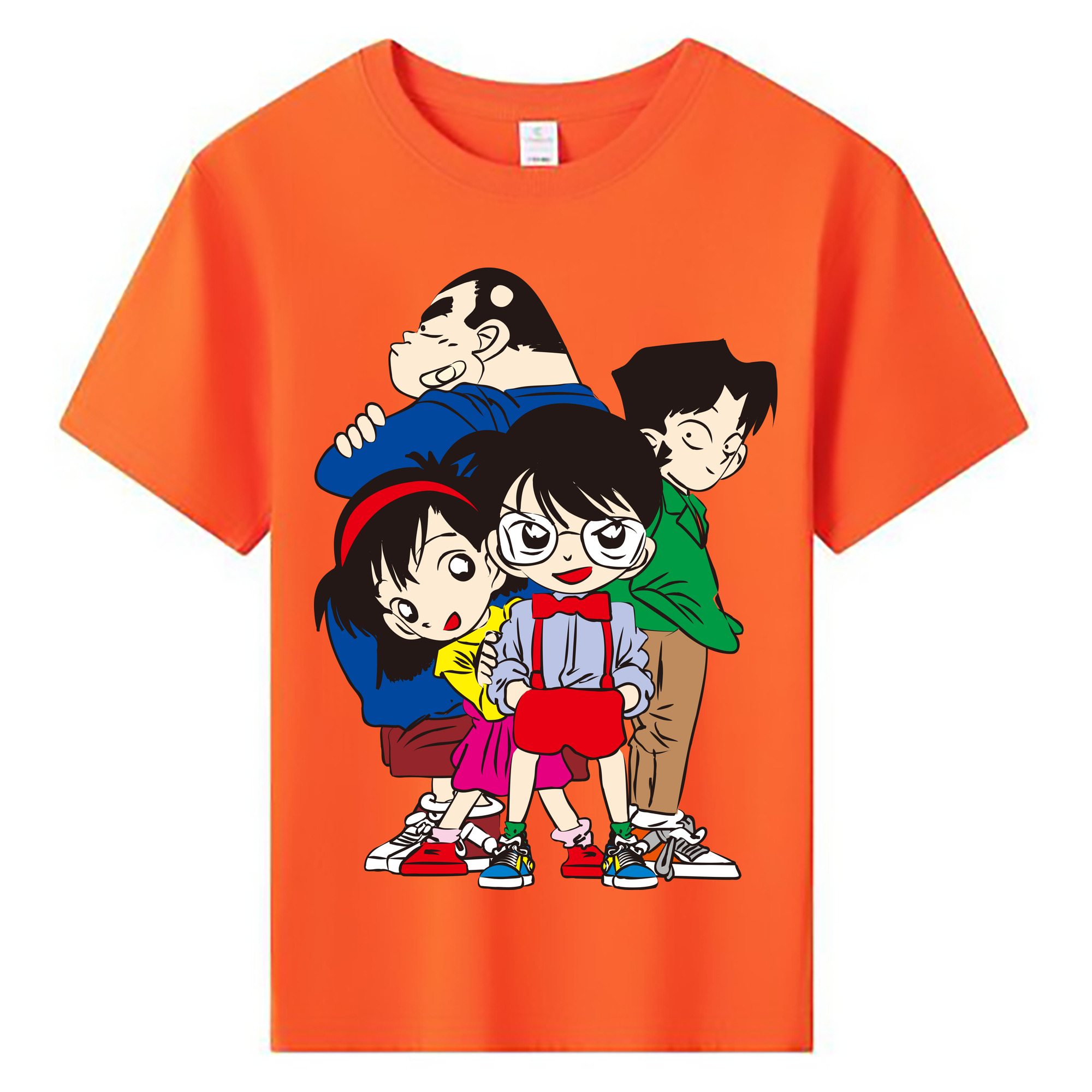 （画像用） 名探偵コナン Detective Conan 綿100％キッズTシャツ（フロントプリント）