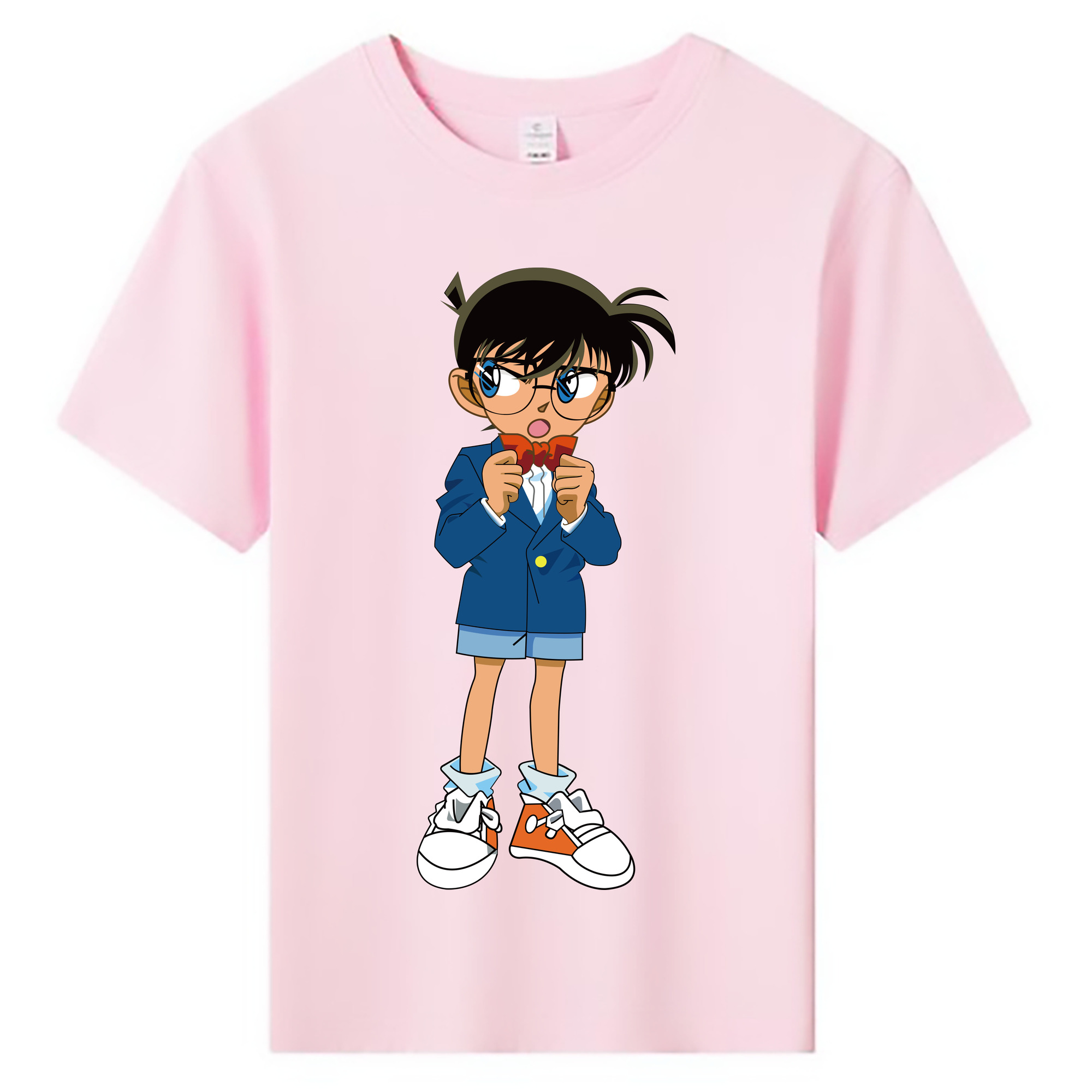 （画像用） 名探偵コナン 江戸川 コナン Detective Conan Conan Edogawa 綿100％キッズTシャツ（フロントプリント）