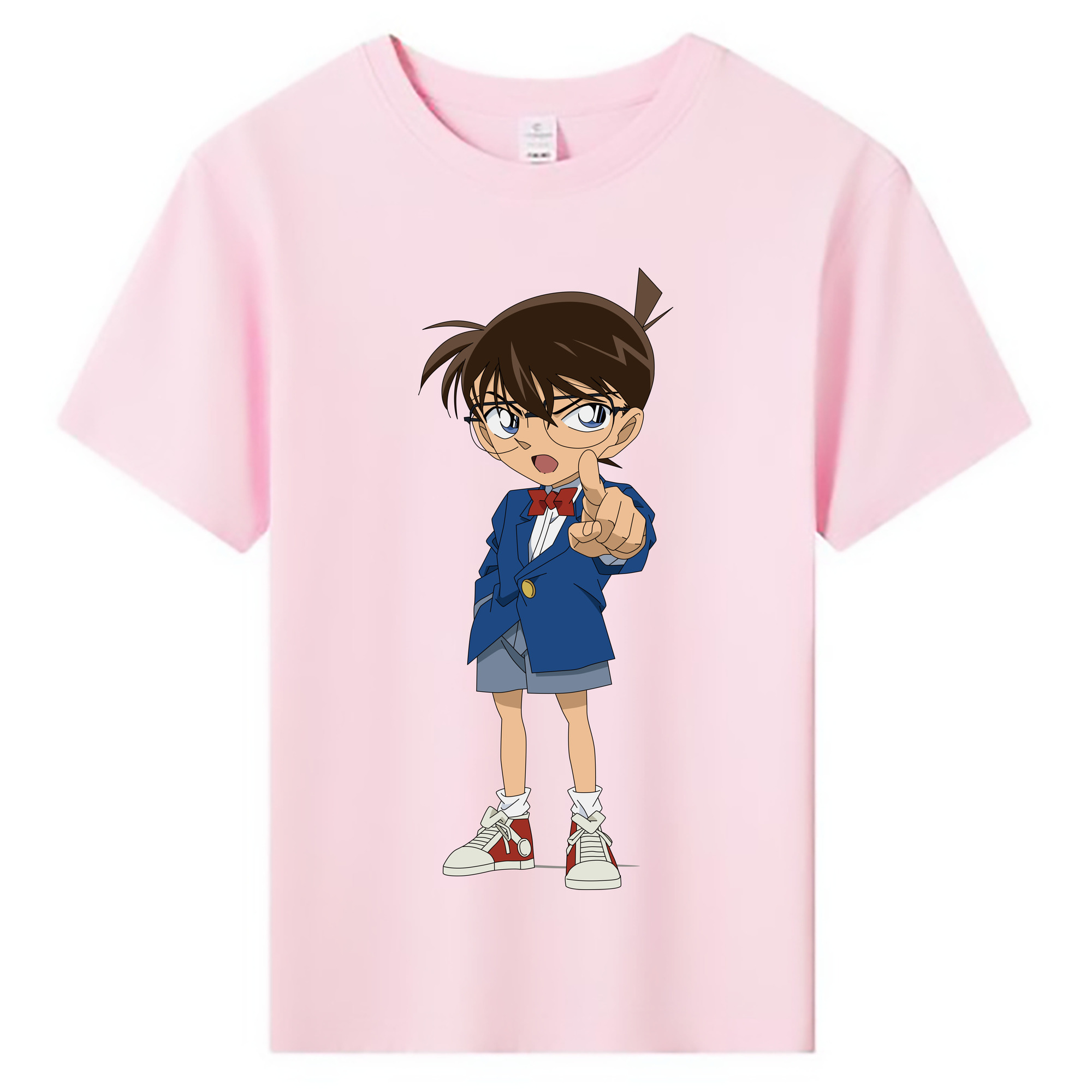 （画像用） 名探偵コナン 江戸川 コナン Detective Conan Conan Edogawa 綿100％キッズTシャツ（フロントプリント）