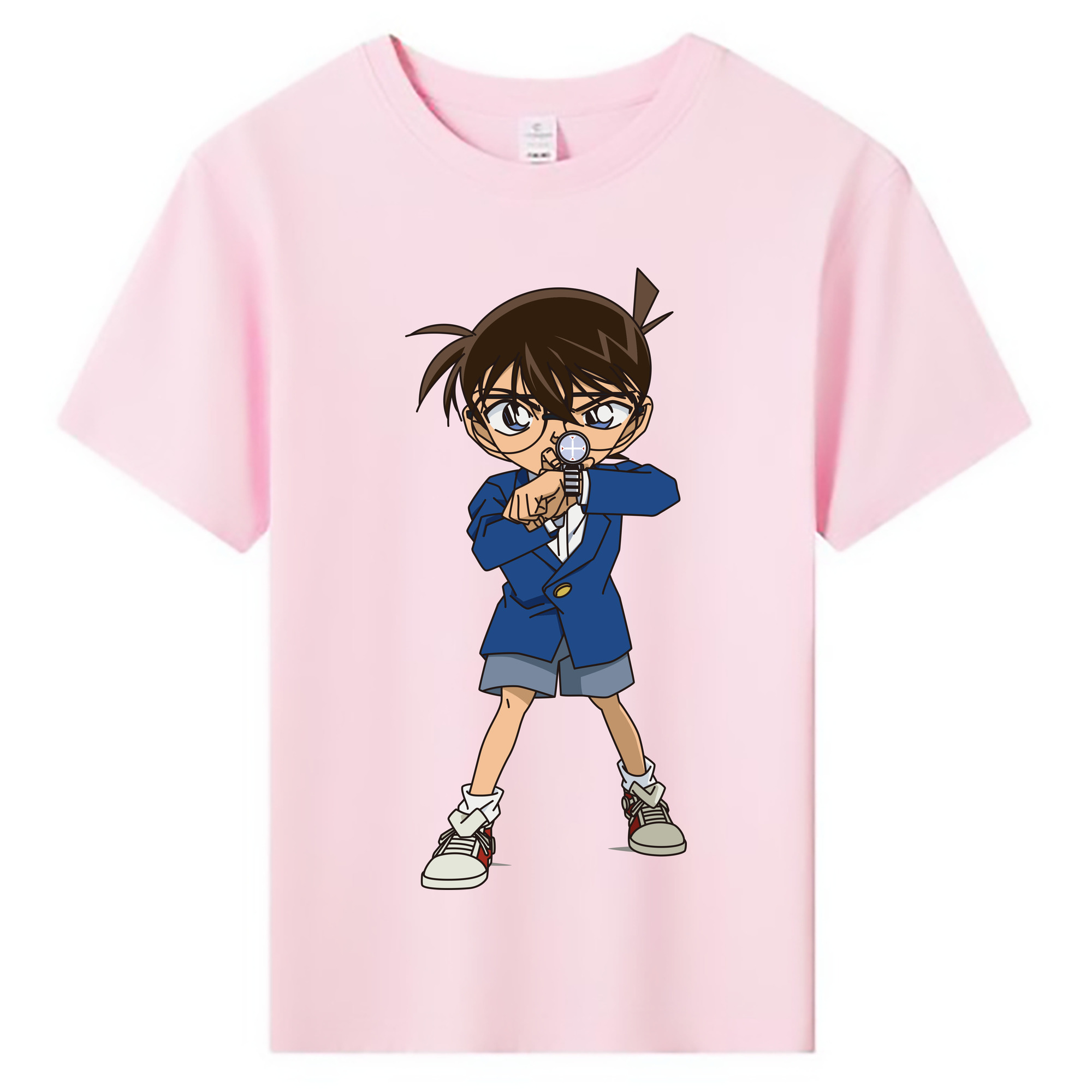 （画像用） 名探偵コナン 江戸川 コナン Detective Conan Conan Edogawa 綿100％キッズTシャツ（フロントプリント）