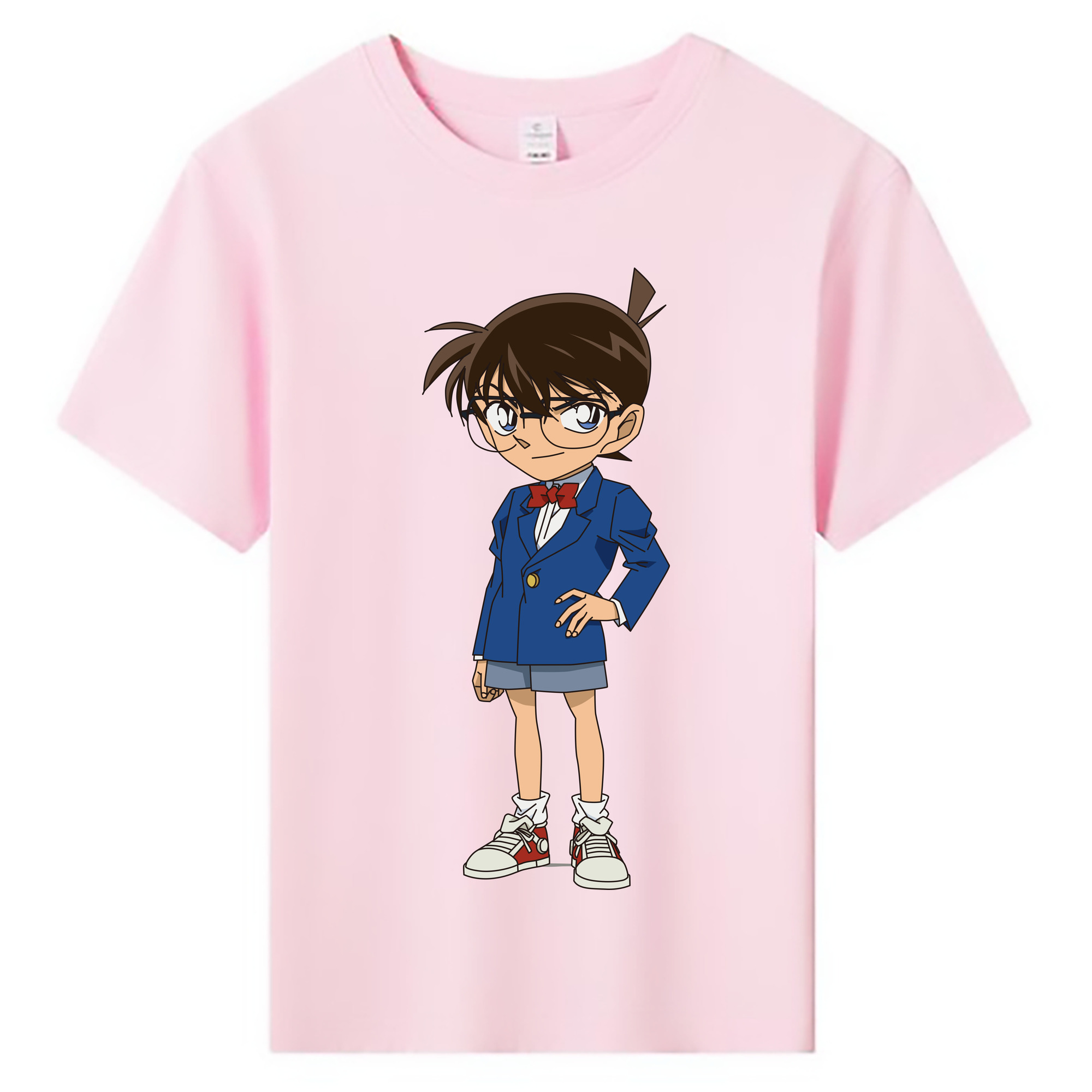 （画像用） 名探偵コナン 江戸川 コナン Detective Conan Conan Edogawa 綿100％キッズTシャツ（フロントプリント）