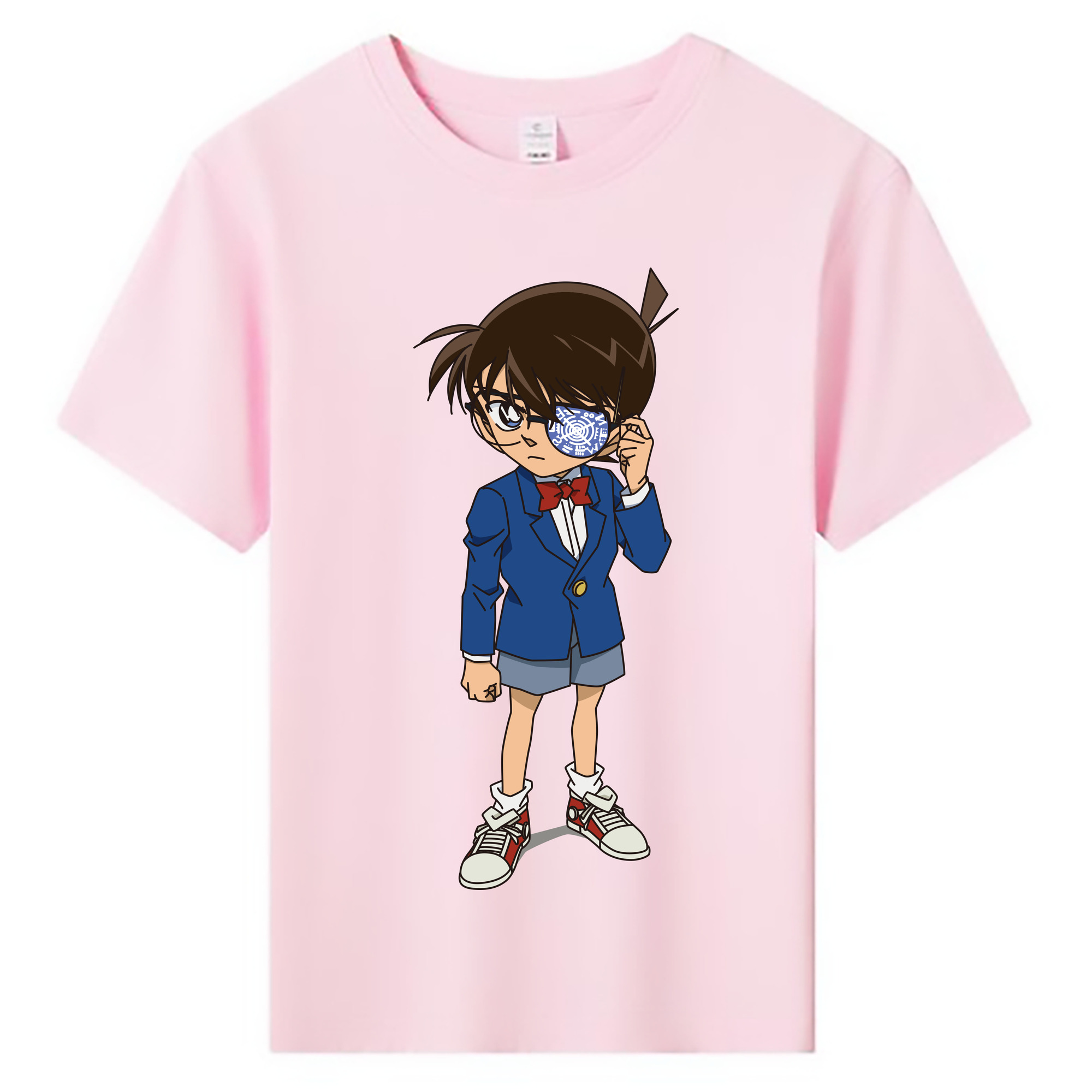 （画像用） 名探偵コナン 江戸川 コナン Detective Conan Conan Edogawa 綿100％キッズTシャツ（フロントプリント）
