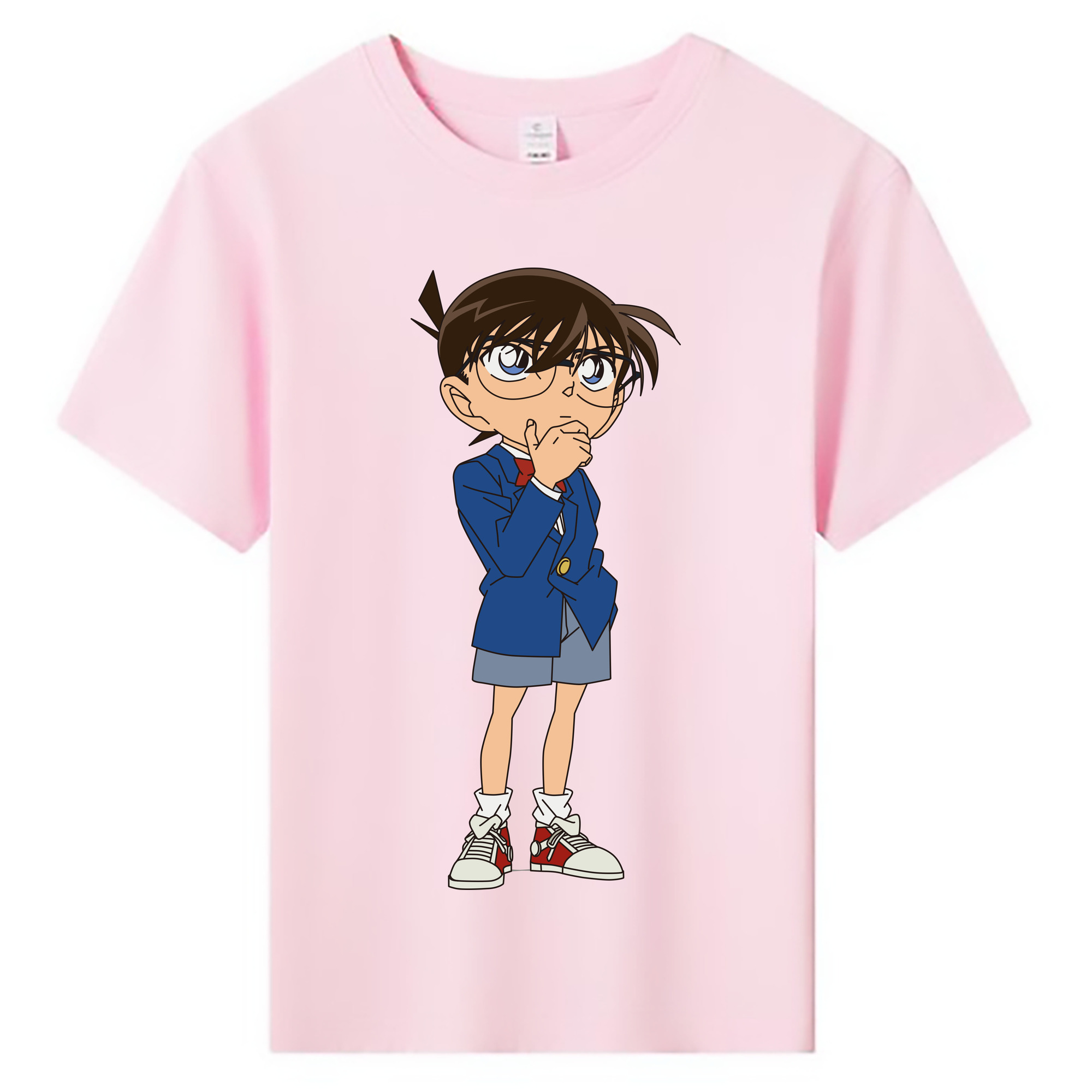 （画像用） 名探偵コナン 江戸川 コナン Detective Conan Conan Edogawa 綿100％キッズTシャツ（フロントプリント）