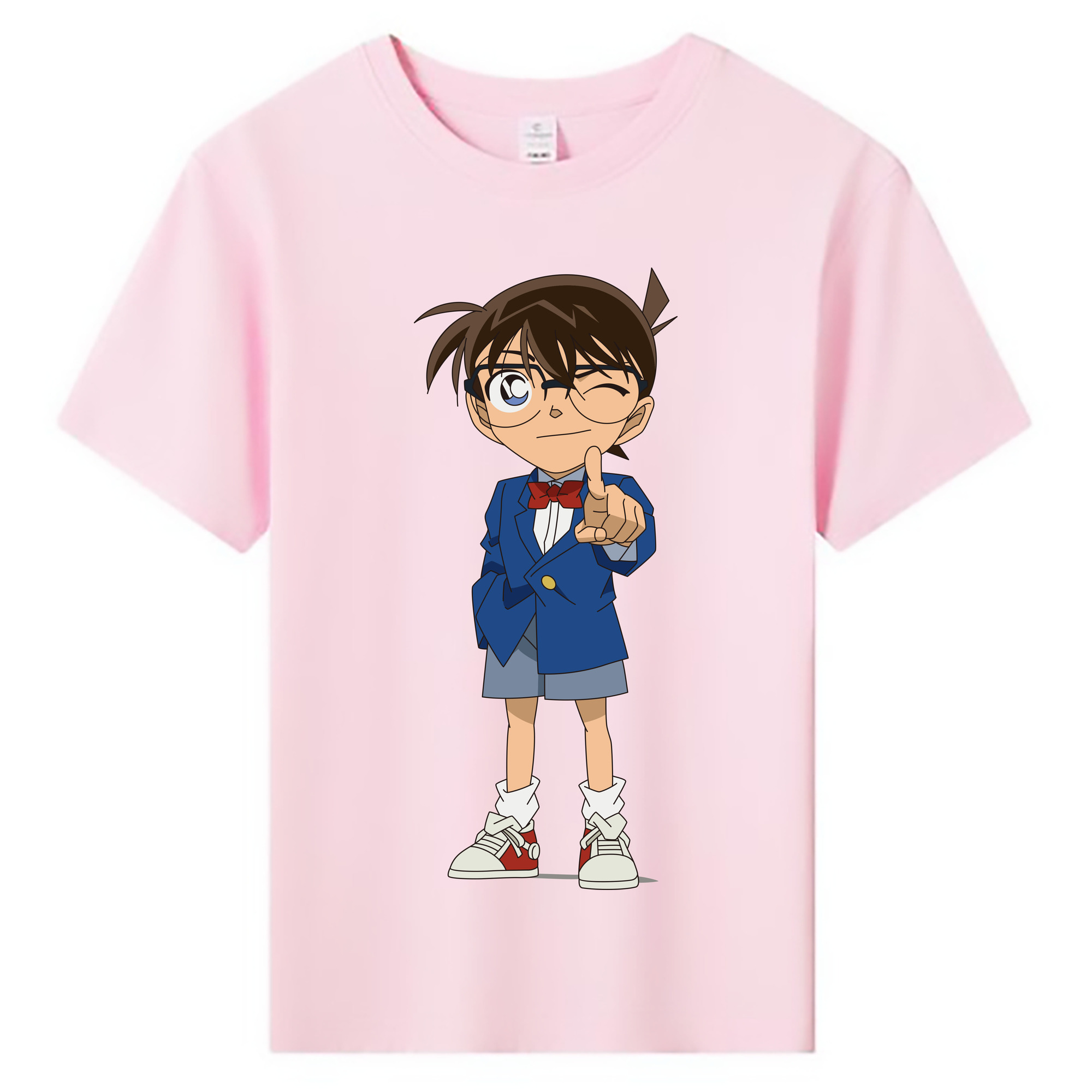 （画像用） 名探偵コナン 江戸川 コナン Detective Conan Conan Edogawa 綿100％キッズTシャツ（フロントプリント）