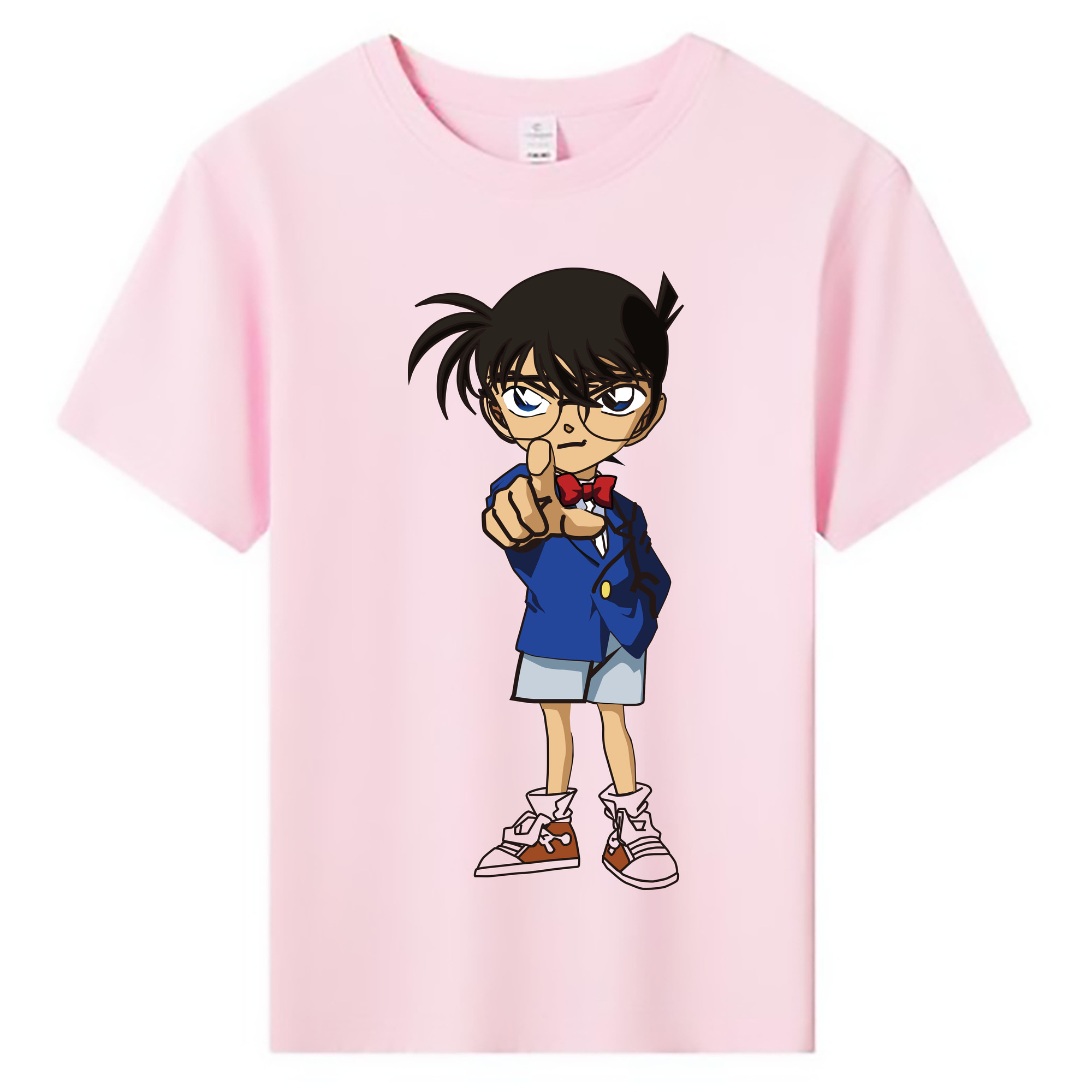 （画像用） 名探偵コナン 江戸川 コナン Detective Conan Conan Edogawa 綿100％キッズTシャツ（フロントプリント）