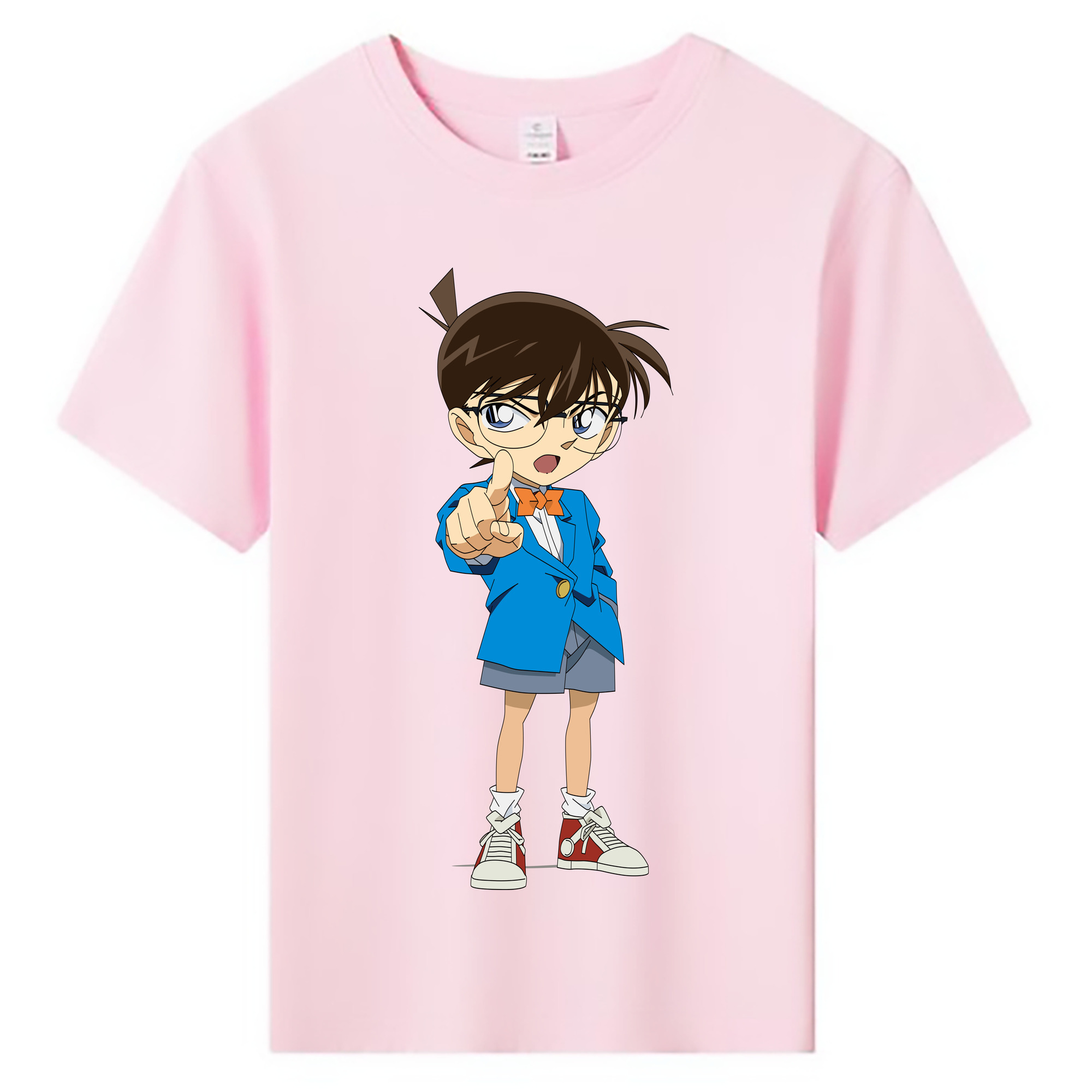 （画像用） 名探偵コナン 江戸川 コナン Detective Conan Conan Edogawa 綿100％キッズTシャツ（フロントプリント）