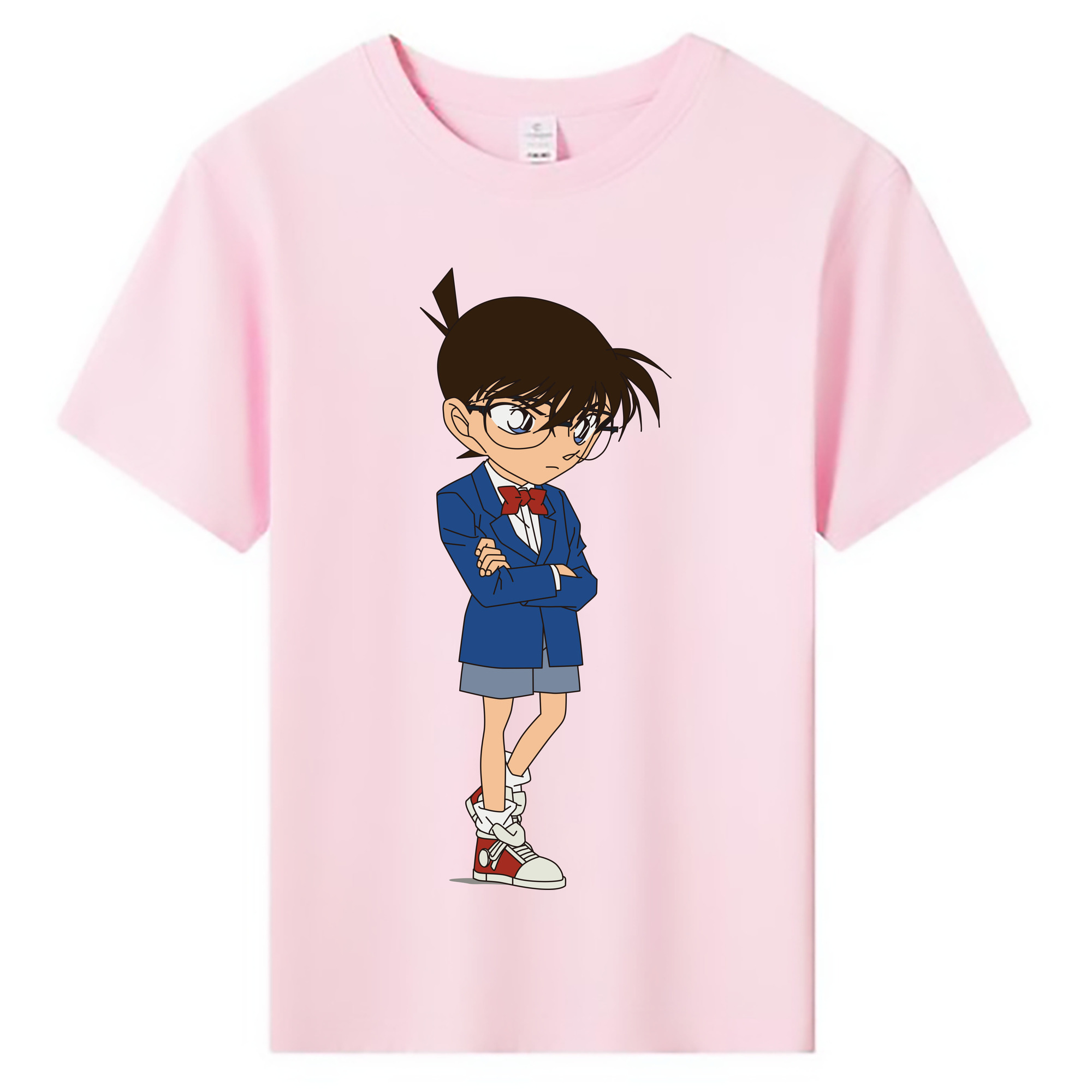 （画像用） 名探偵コナン 江戸川 コナン Detective Conan Conan Edogawa 綿100％キッズTシャツ（フロントプリント）