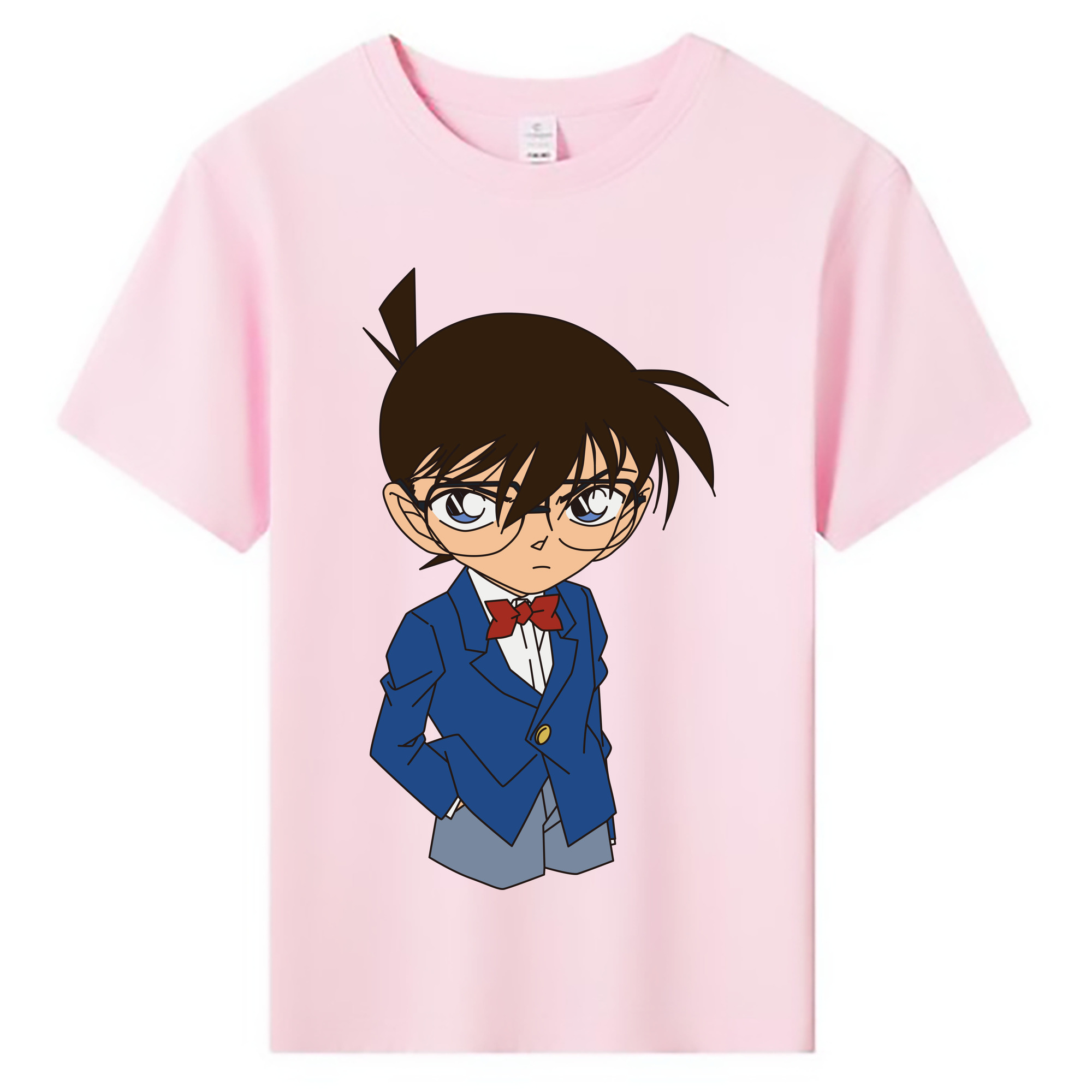 （画像用） 名探偵コナン 江戸川 コナン Detective Conan Conan Edogawa 綿100％キッズTシャツ（フロントプリント）