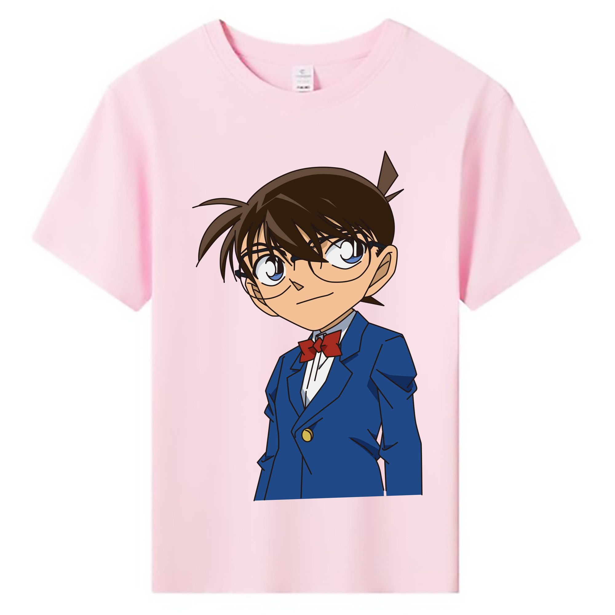 （画像用） 名探偵コナン 江戸川 コナン Detective Conan Conan Edogawa 綿100％キッズTシャツ（フロントプリント）