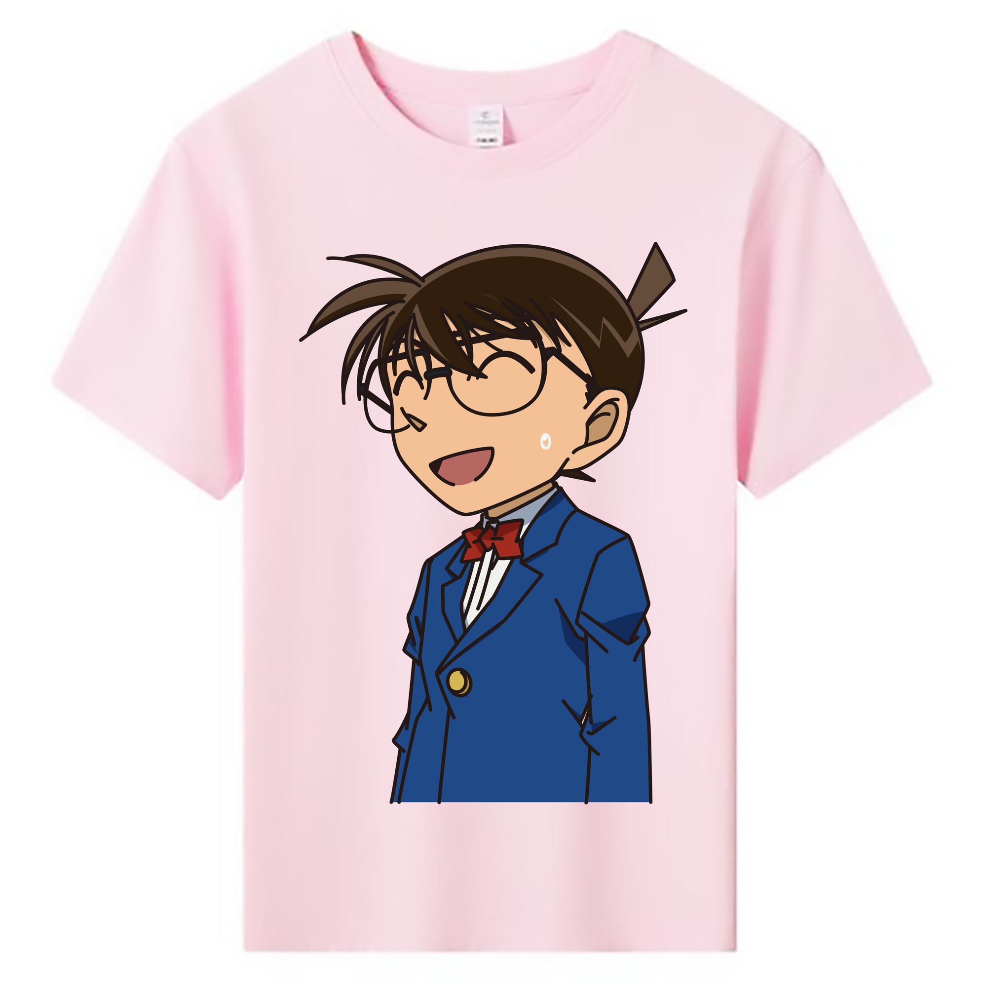 （画像用） 名探偵コナン 江戸川 コナン Detective Conan Conan Edogawa 綿100％キッズTシャツ（フロントプリント）
