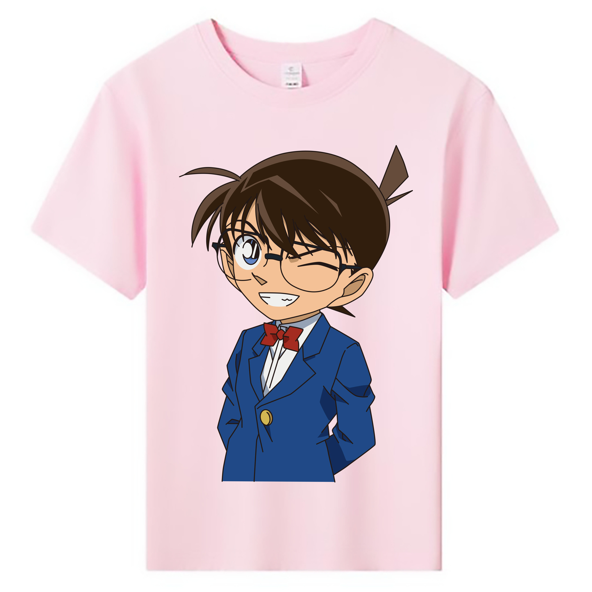 （画像用） 名探偵コナン 江戸川 コナン Detective Conan Conan Edogawa 綿100％キッズTシャツ（フロントプリント）