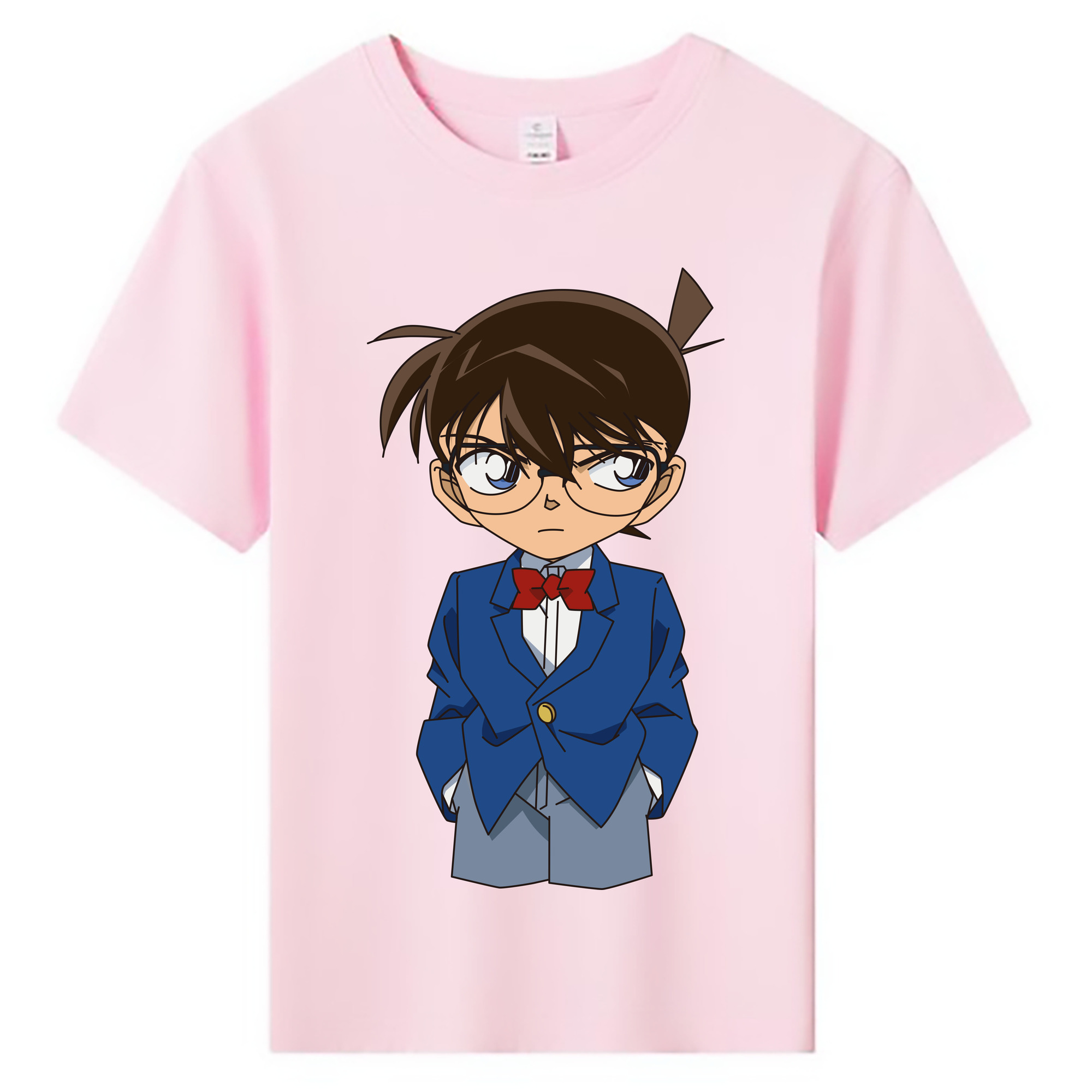 （画像用） 名探偵コナン 江戸川 コナン Detective Conan Conan Edogawa 綿100％キッズTシャツ（フロントプリント）