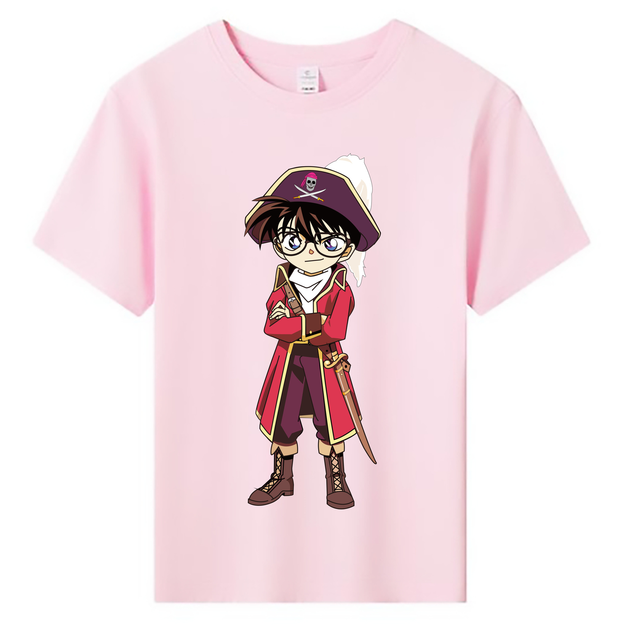 （画像用） 名探偵コナン 江戸川 コナン Detective Conan Conan Edogawa 綿100％キッズTシャツ（フロントプリント）