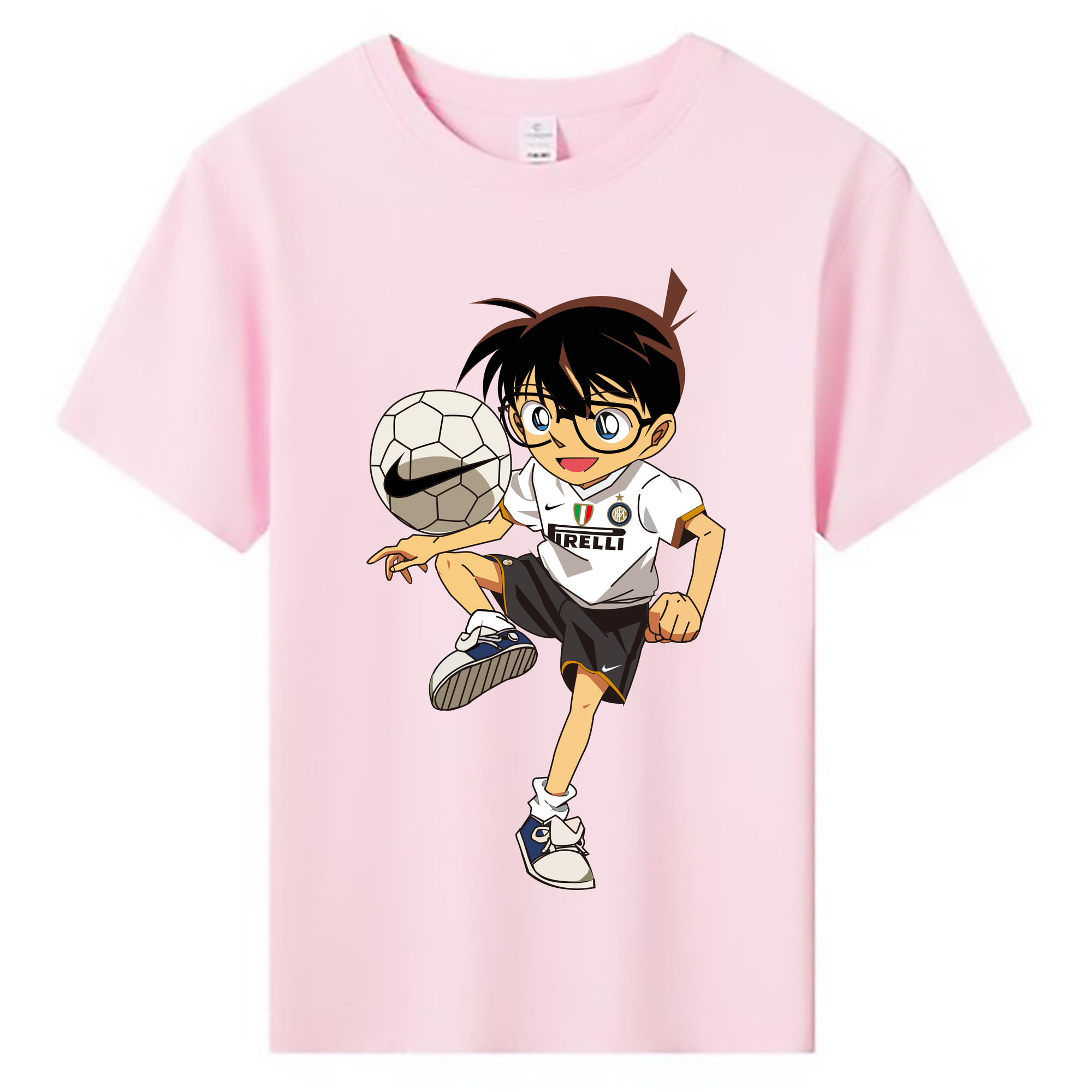 （画像用） 名探偵コナン 江戸川 コナン Detective Conan Conan Edogawa 綿100％キッズTシャツ（フロントプリント）