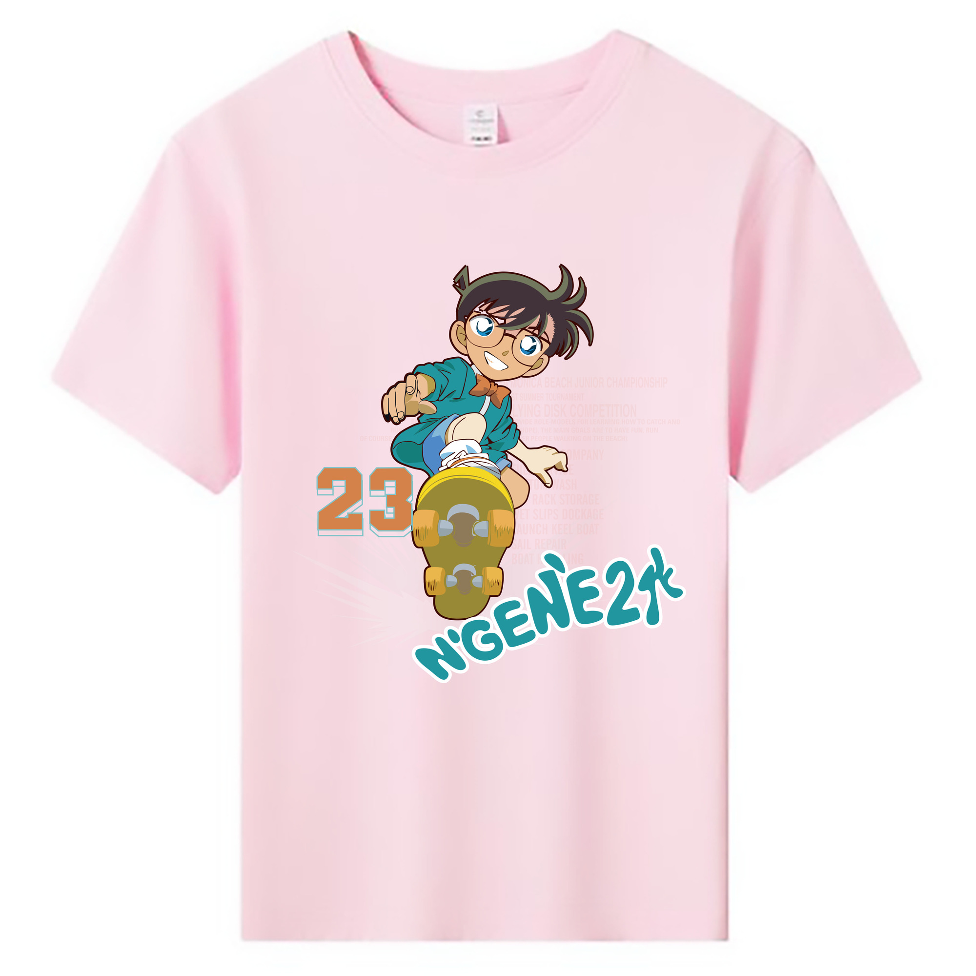 （画像用） 名探偵コナン 江戸川 コナン Detective Conan Conan Edogawa 綿100％キッズTシャツ（フロントプリント）