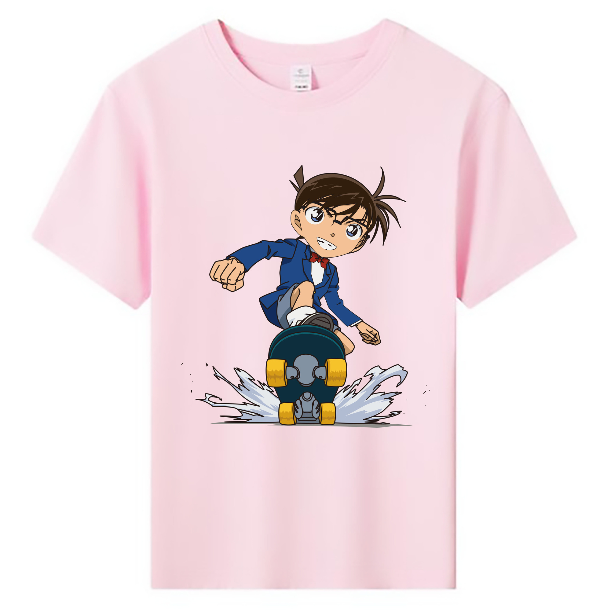 （画像用） 名探偵コナン 江戸川 コナン Detective Conan Conan Edogawa 綿100％キッズTシャツ（フロントプリント）