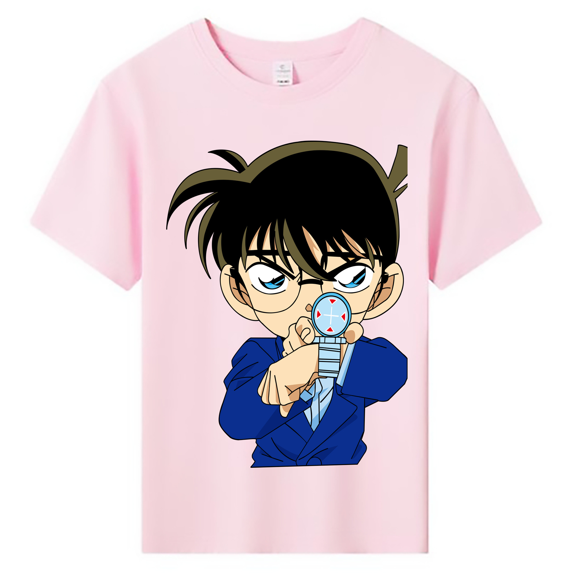 （画像用） 名探偵コナン 江戸川 コナン Detective Conan Conan Edogawa 綿100％キッズTシャツ（フロントプリント）