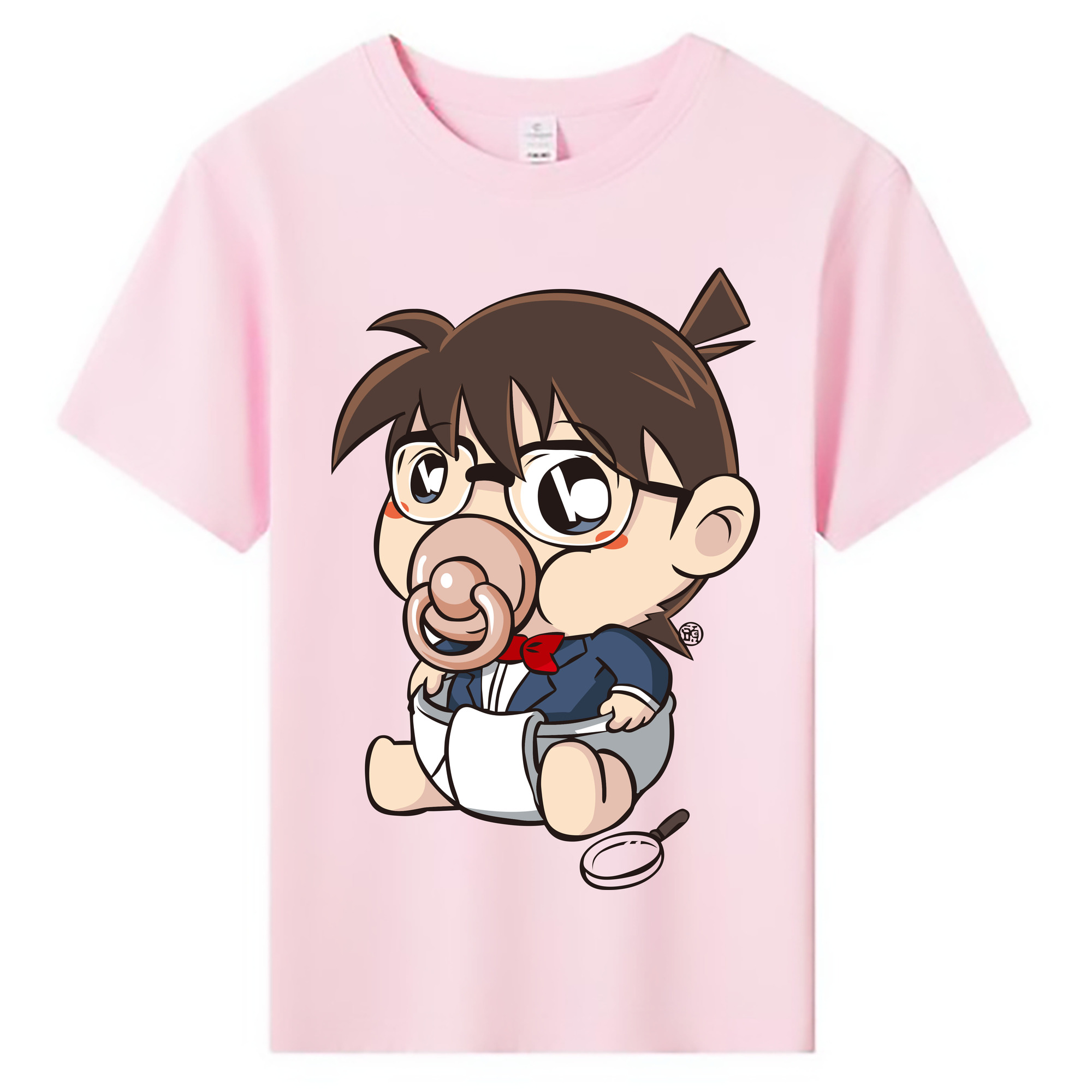 （画像用） 名探偵コナン 江戸川 コナン Detective Conan Conan Edogawa 綿100％キッズTシャツ（フロントプリント）