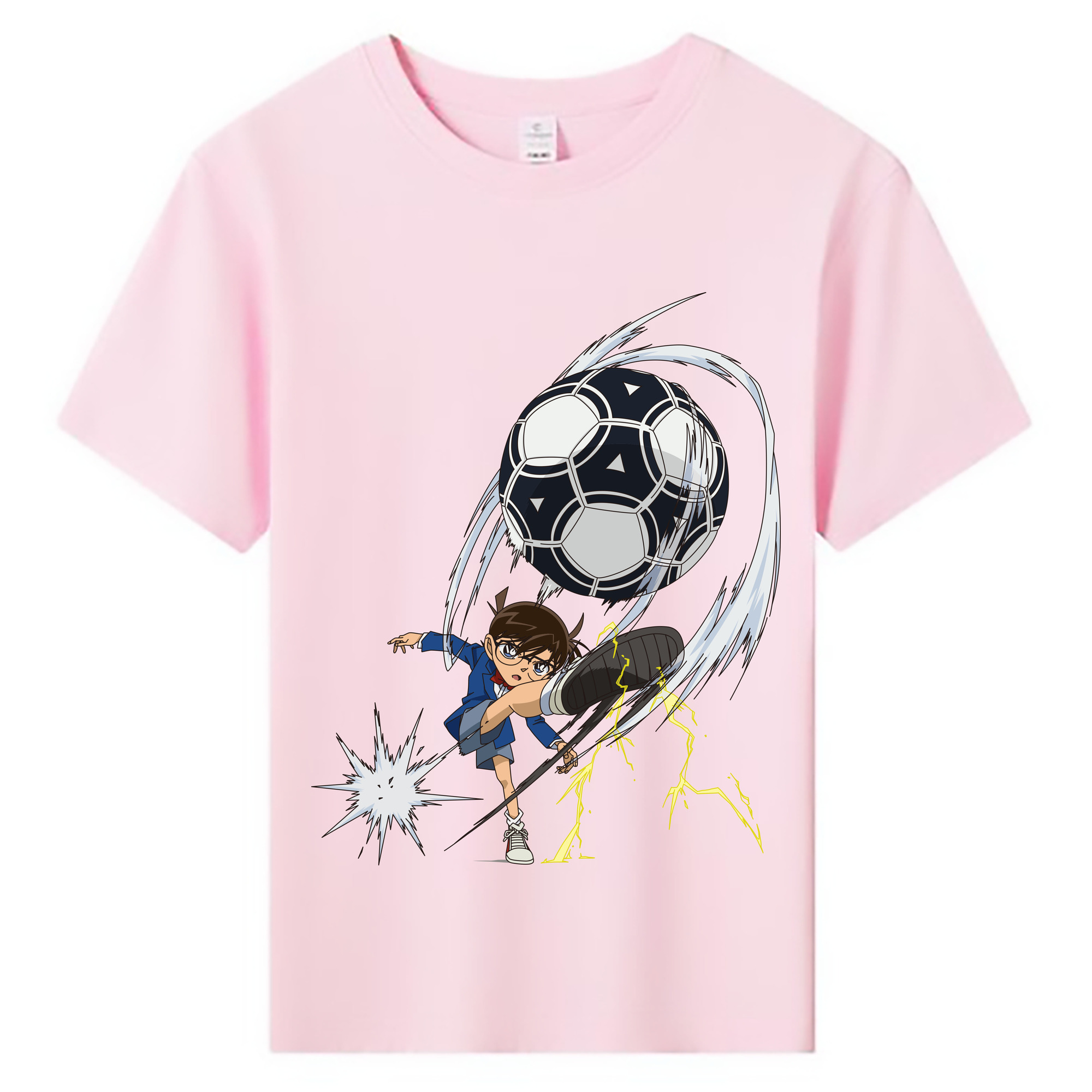 （画像用） 名探偵コナン 江戸川 コナン Detective Conan Conan Edogawa 綿100％キッズTシャツ（フロントプリント）