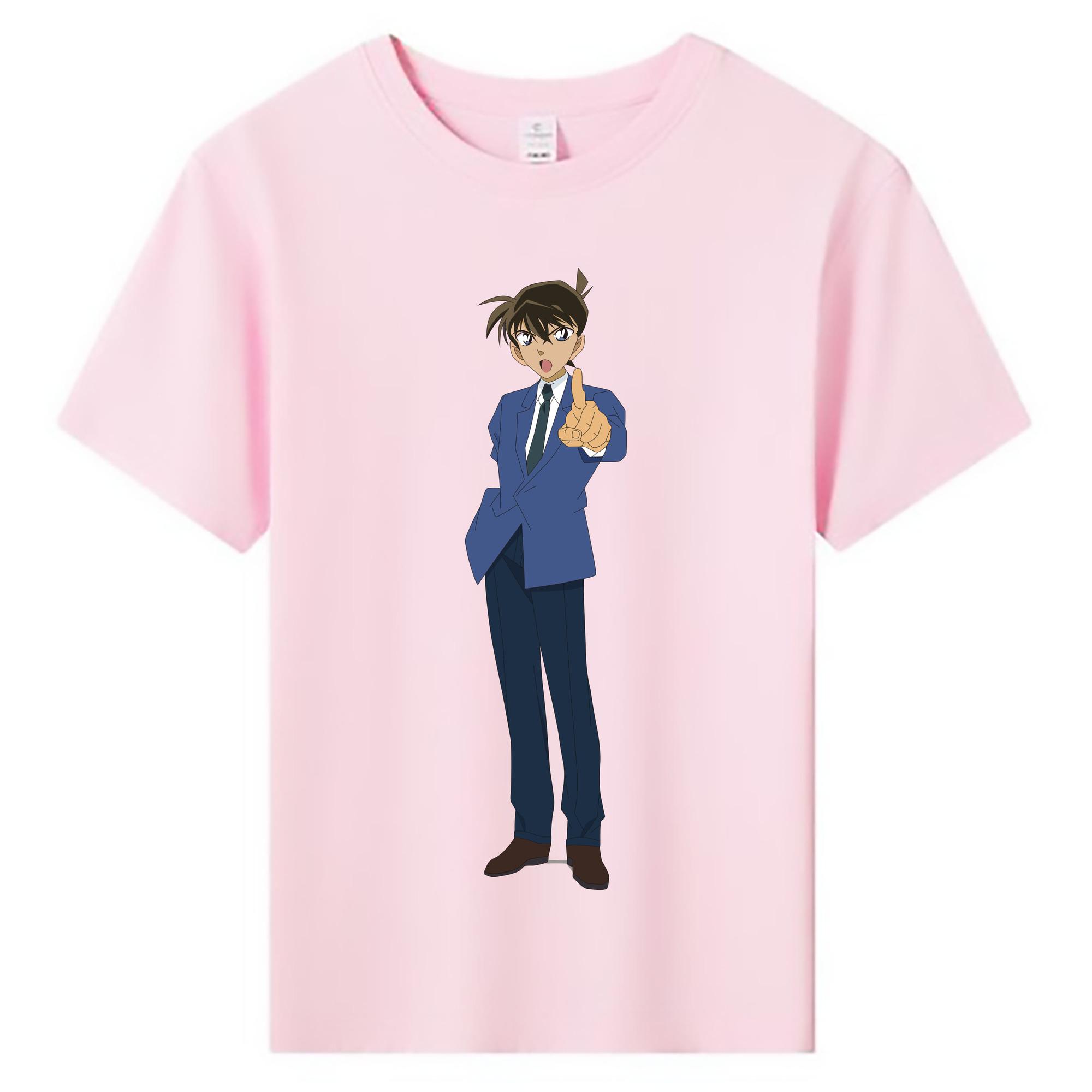 （画像用） 名探偵コナン 江戸川 コナン Detective Conan Conan Edogawa 綿100％キッズTシャツ（フロントプリント）