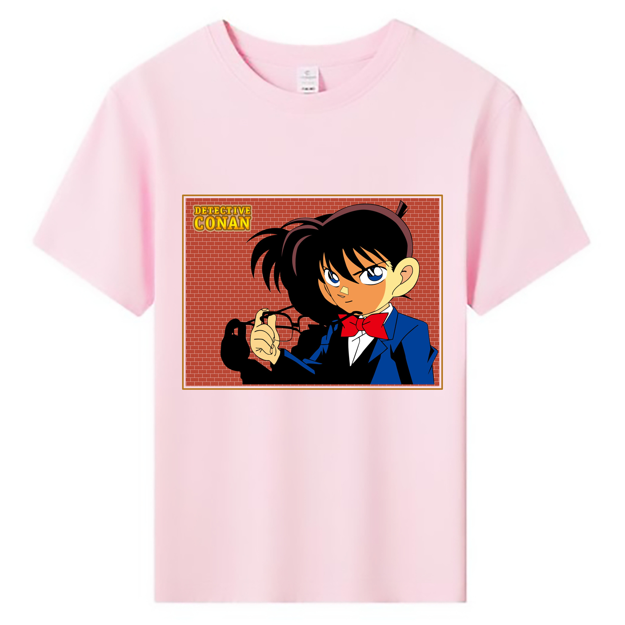 （画像用） 名探偵コナン 江戸川 コナン Detective Conan Conan Edogawa 綿100％キッズTシャツ（フロントプリント）
