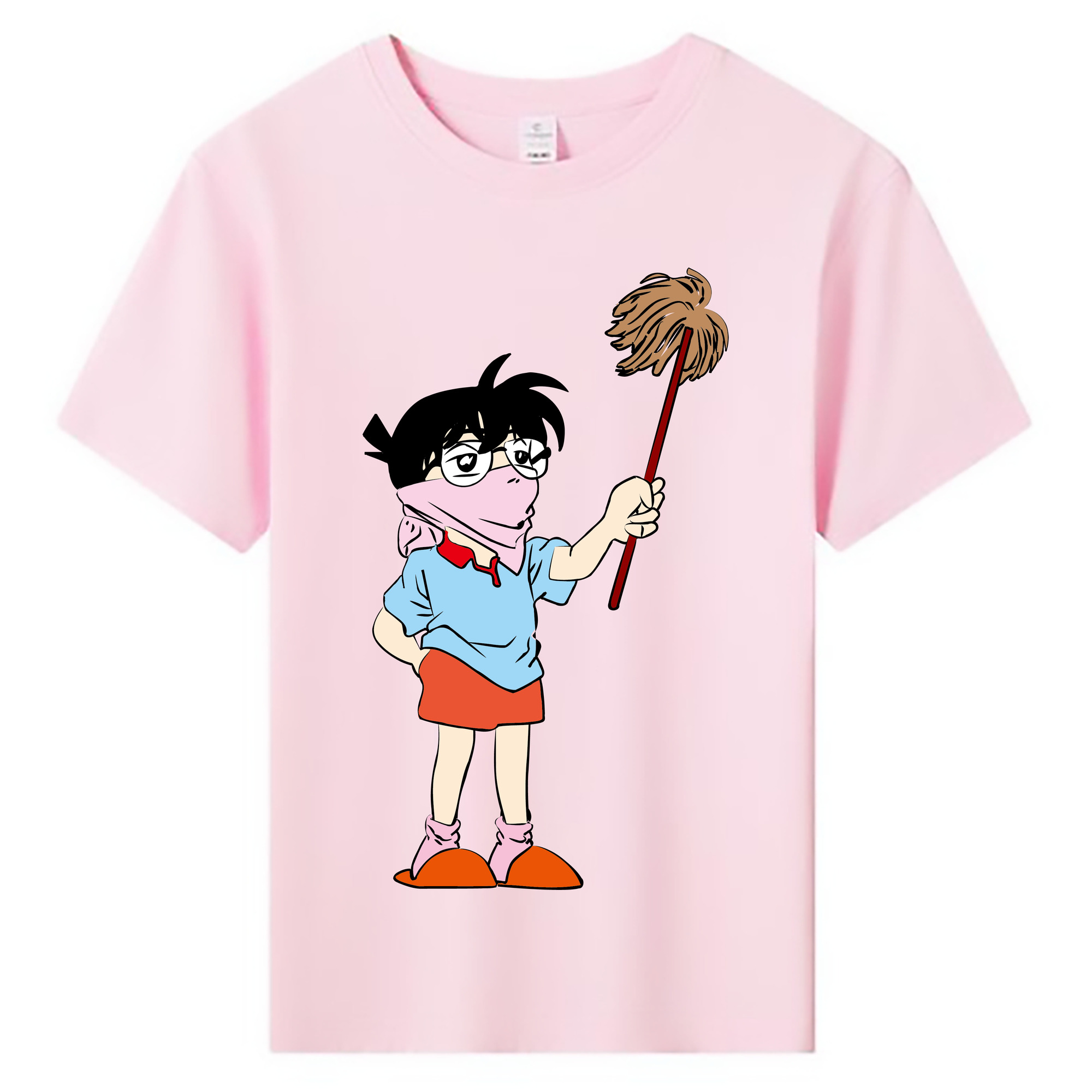 （画像用） 名探偵コナン 江戸川 コナン Detective Conan Conan Edogawa 綿100％キッズTシャツ（フロントプリント）