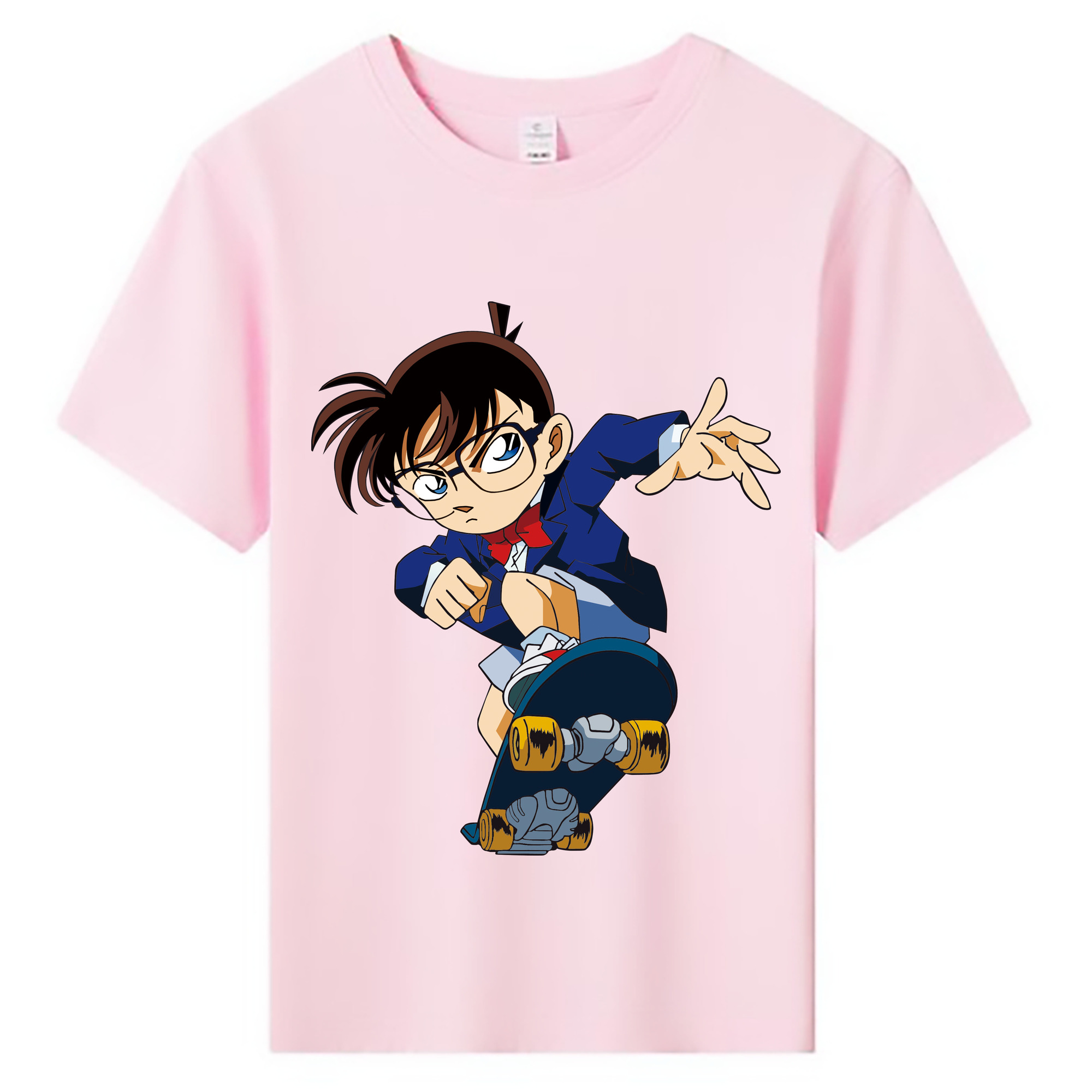 （画像用） 名探偵コナン 江戸川 コナン Detective Conan Conan Edogawa 綿100％キッズTシャツ（フロントプリント）