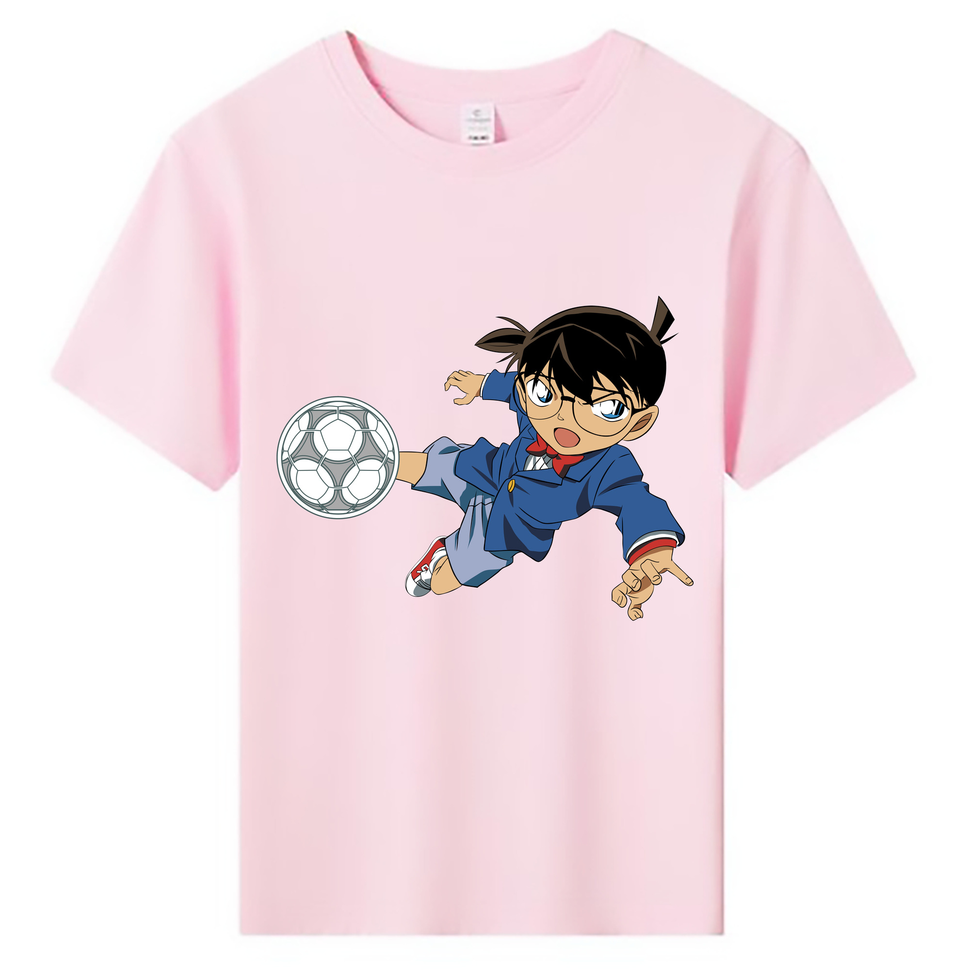 （画像用） 名探偵コナン 江戸川 コナン Detective Conan Conan Edogawa 綿100％キッズTシャツ（フロントプリント）