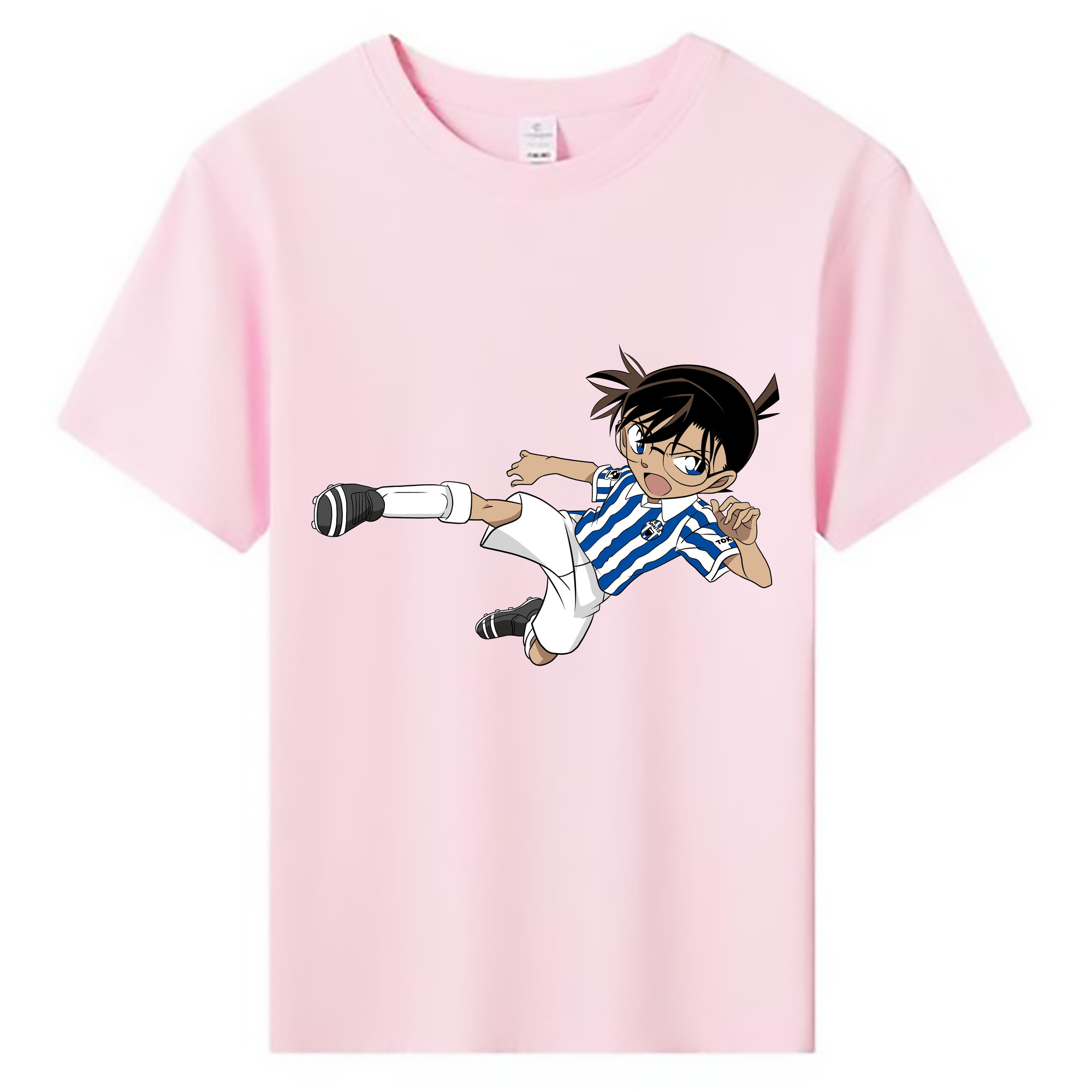 （画像用） 名探偵コナン 江戸川 コナン Detective Conan Conan Edogawa 綿100％キッズTシャツ（フロントプリント）