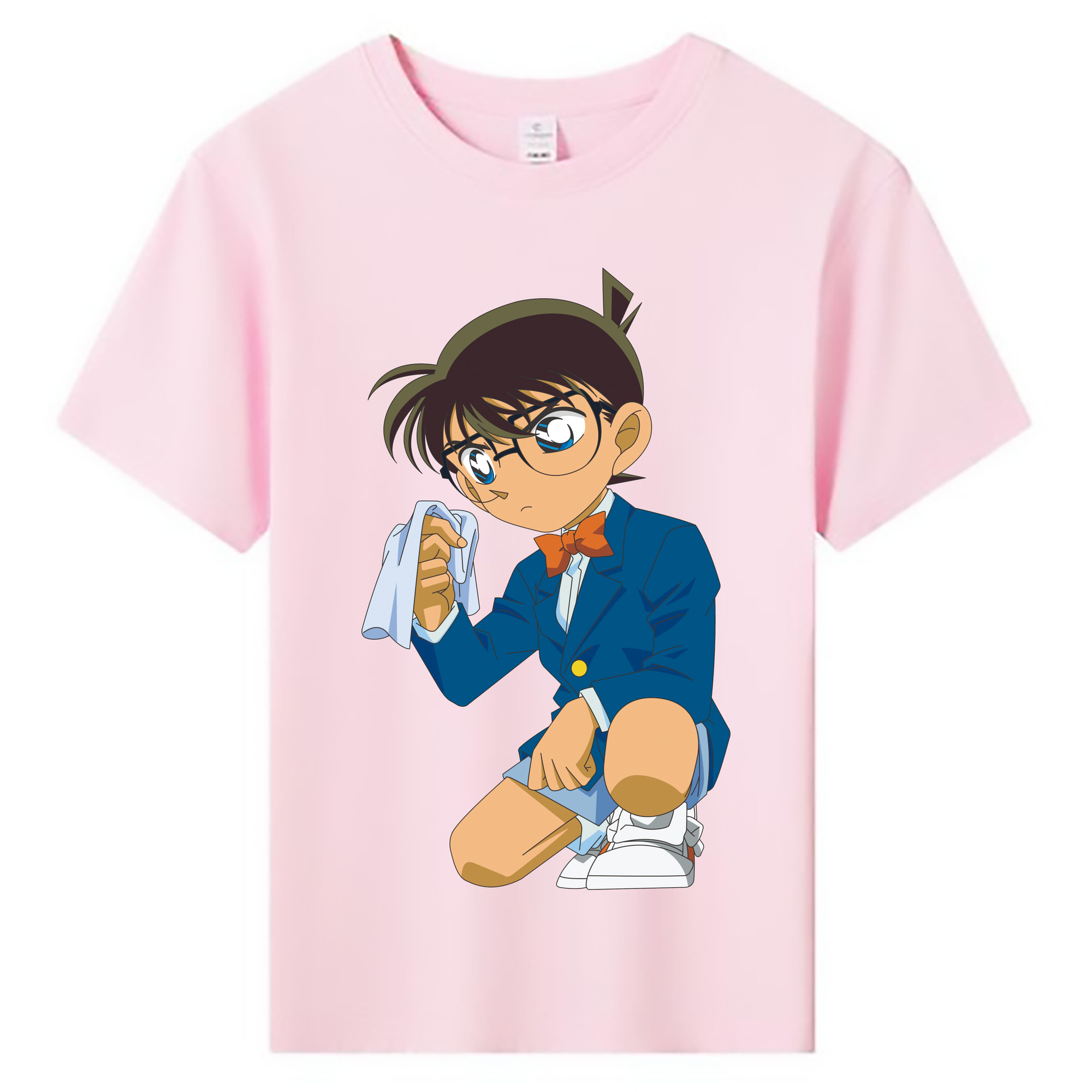 （画像用） 名探偵コナン 江戸川 コナン Detective Conan Conan Edogawa 綿100％キッズTシャツ（フロントプリント）
