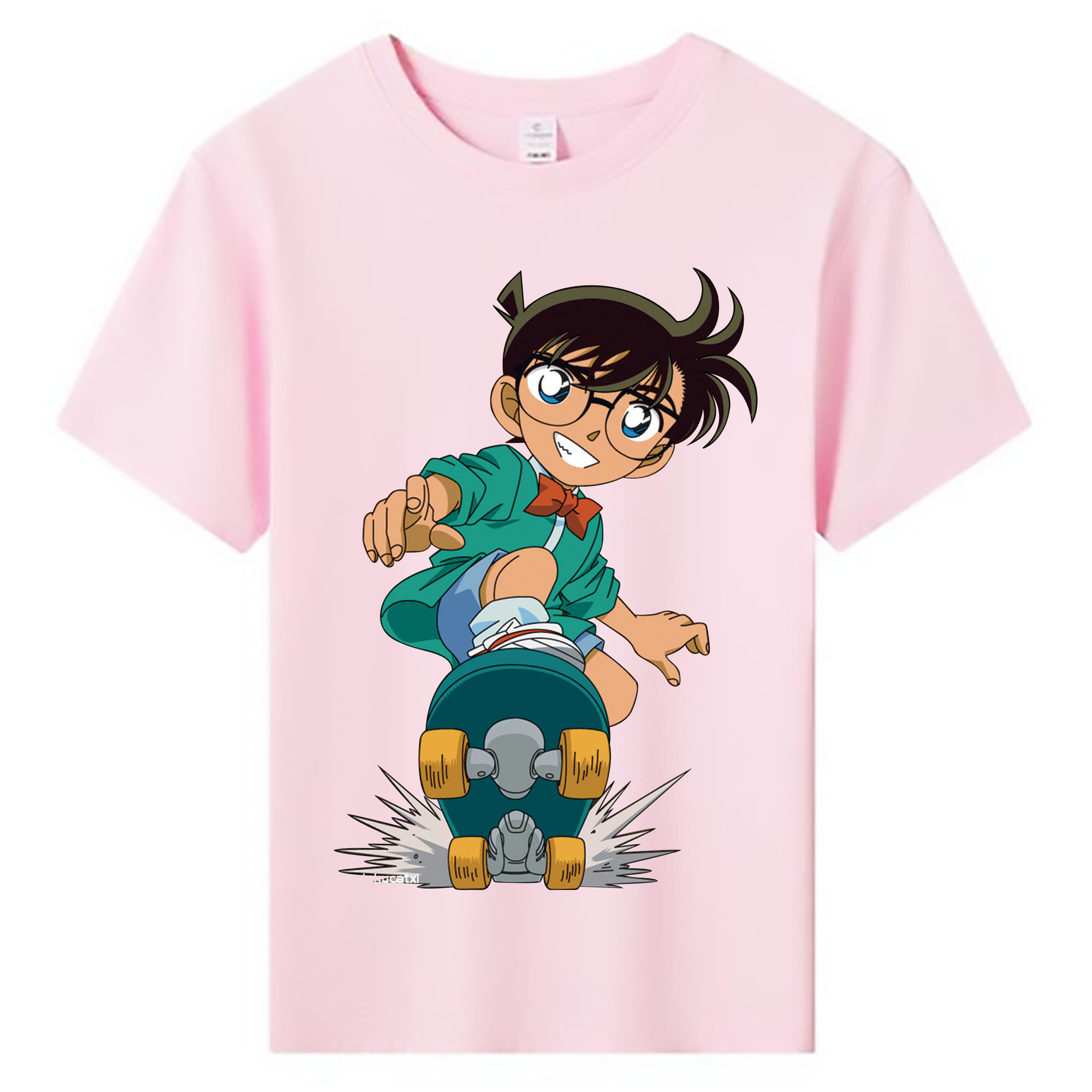 （画像用） 名探偵コナン 江戸川 コナン Detective Conan Conan Edogawa 綿100％キッズTシャツ（フロントプリント）