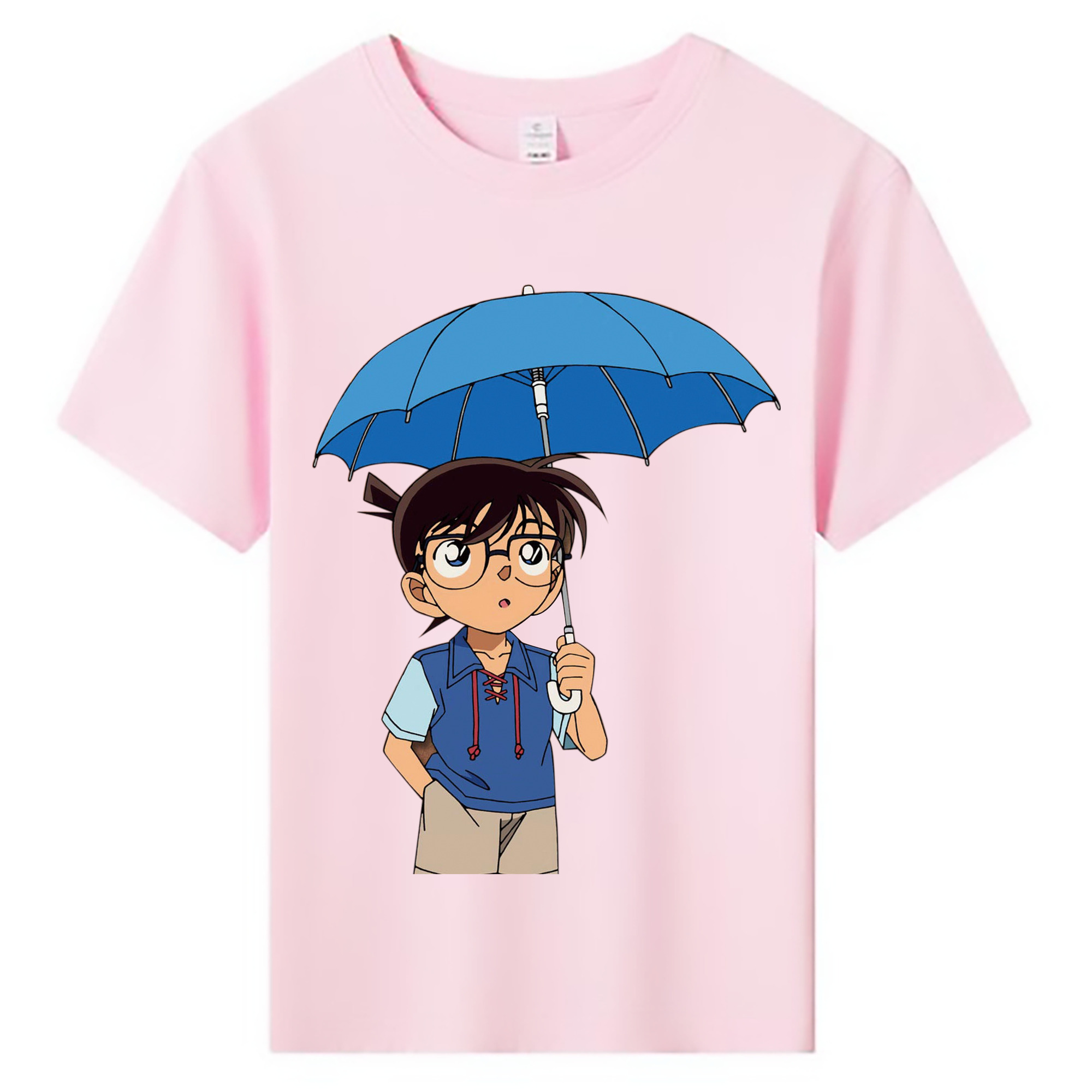 （画像用） 名探偵コナン 江戸川 コナン Detective Conan Conan Edogawa 綿100％キッズTシャツ（フロントプリント）