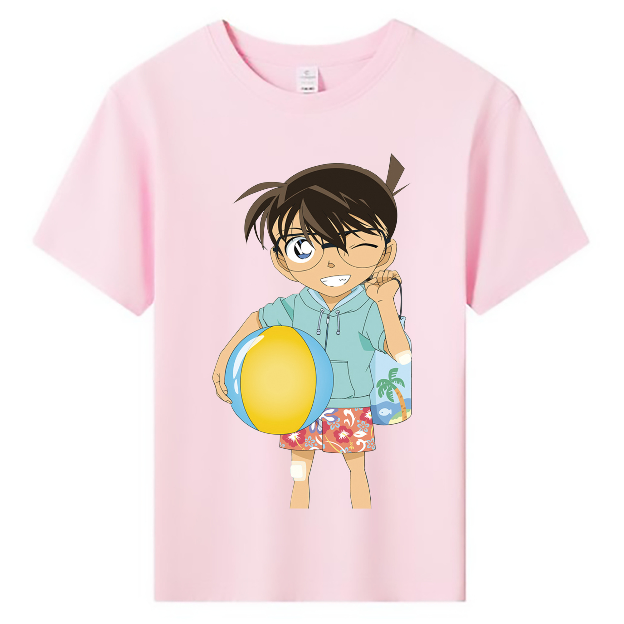 （画像用） 名探偵コナン 江戸川 コナン Detective Conan Conan Edogawa 綿100％キッズTシャツ（フロントプリント）