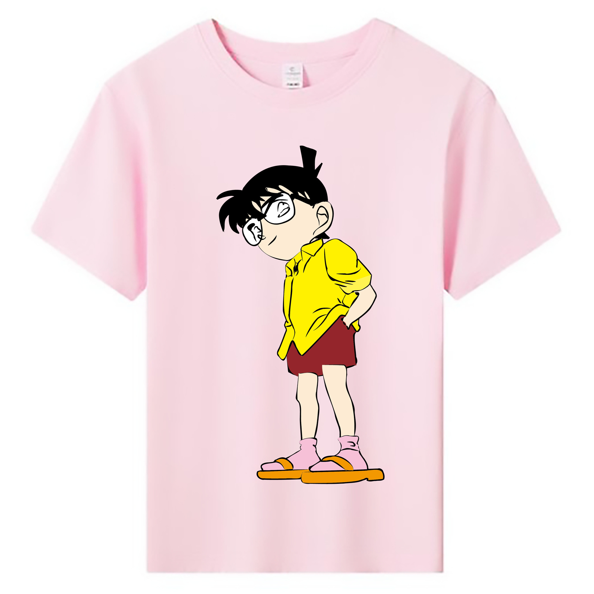 （画像用） 名探偵コナン 江戸川 コナン Detective Conan Conan Edogawa 綿100％キッズTシャツ（フロントプリント）