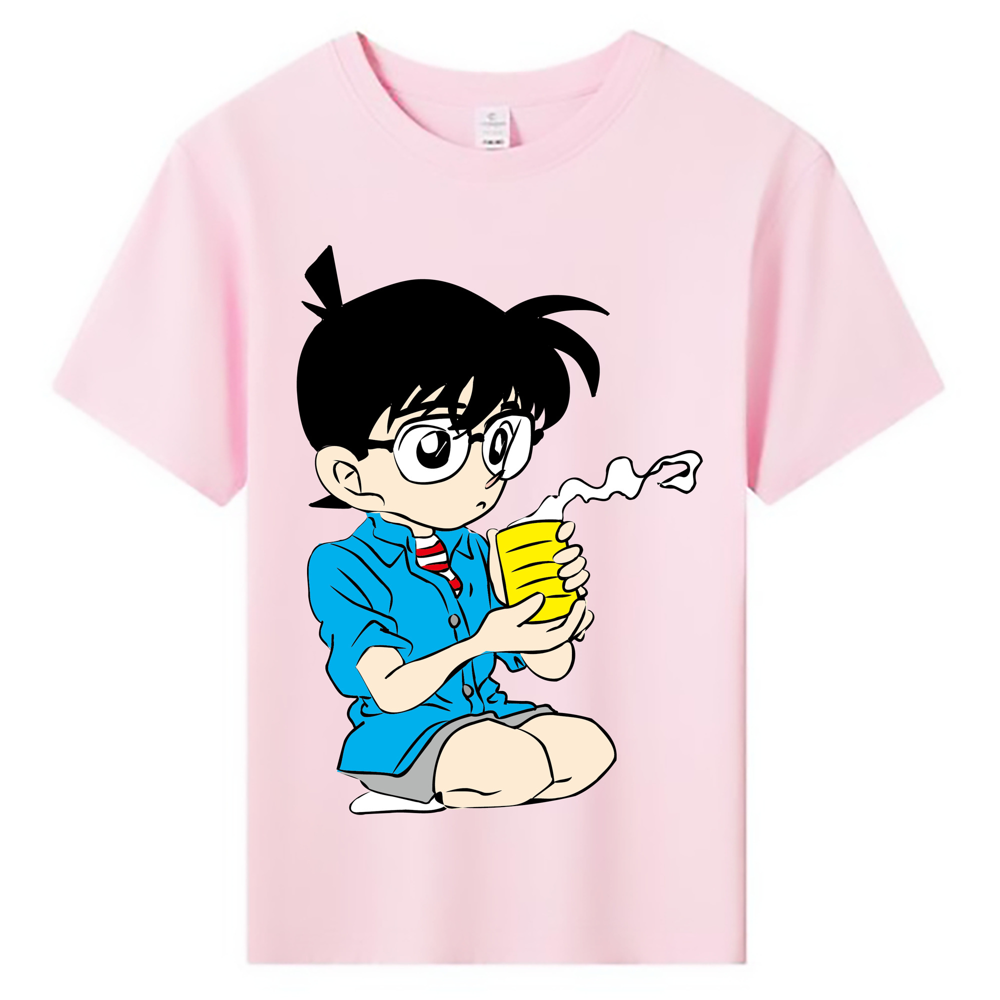 （画像用） 名探偵コナン 江戸川 コナン Detective Conan Conan Edogawa 綿100％キッズTシャツ（フロントプリント）