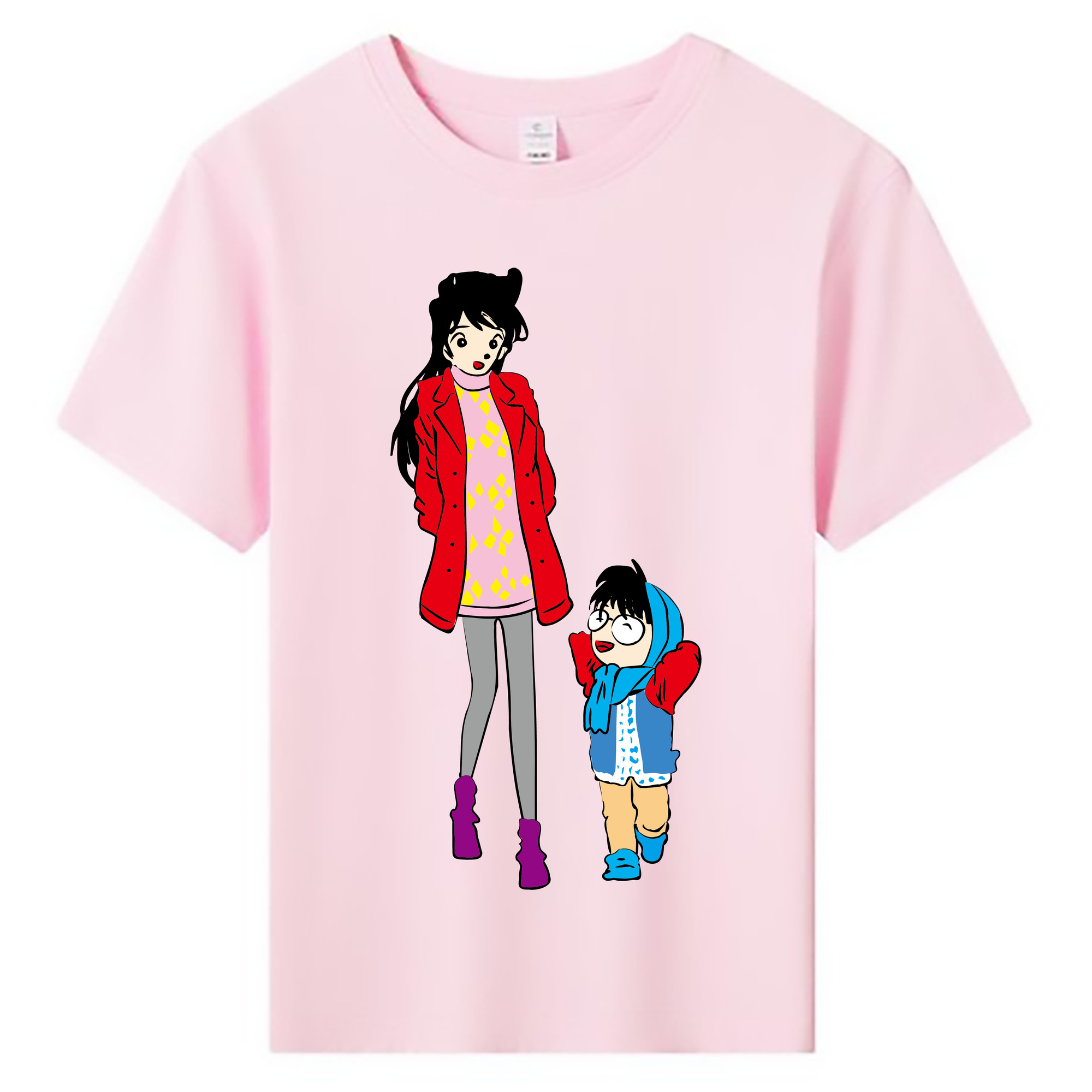 （画像用） 名探偵コナン 江戸川 コナン Detective Conan Conan Edogawa 綿100％キッズTシャツ（フロントプリント）