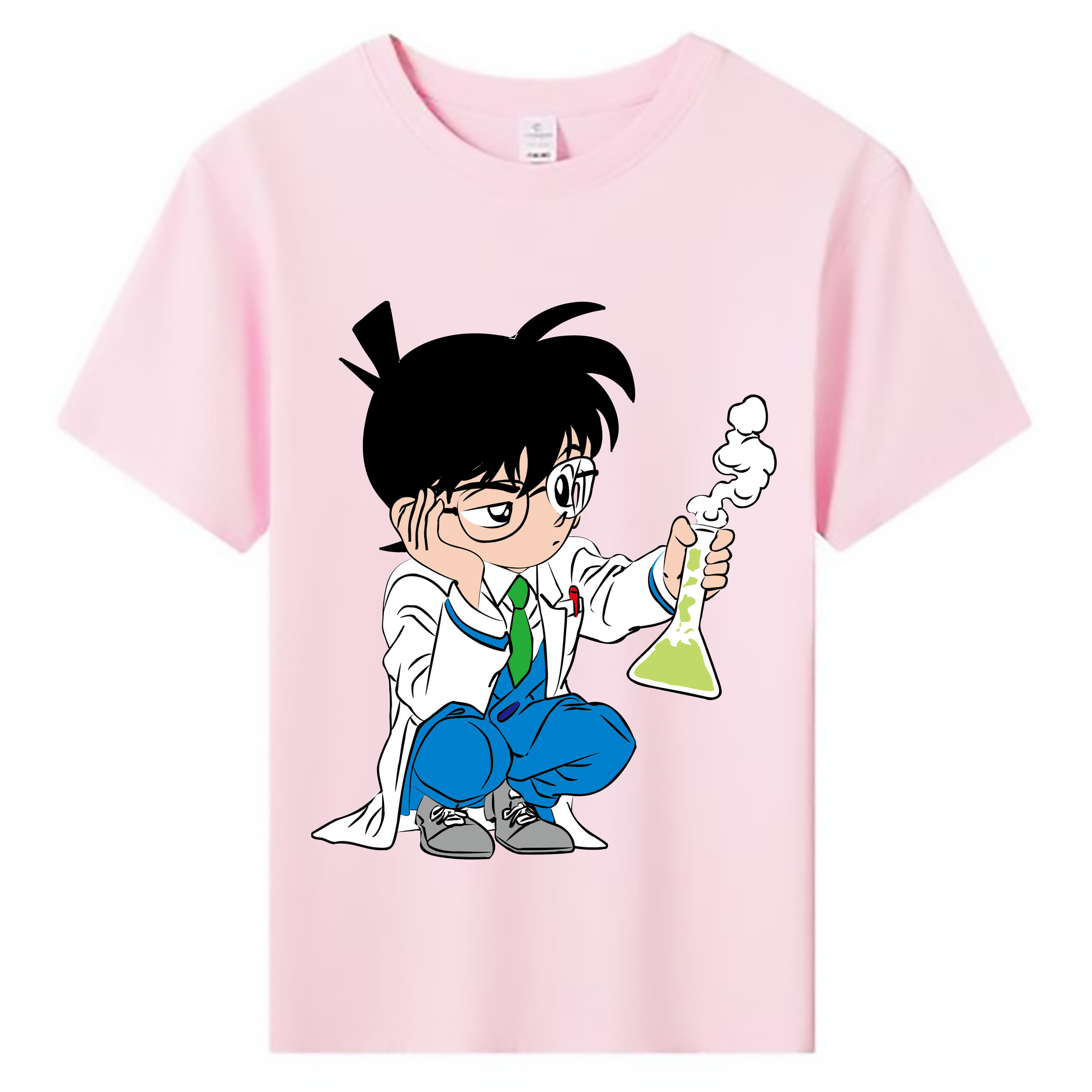 （画像用） 名探偵コナン 江戸川 コナン Detective Conan Conan Edogawa 綿100％キッズTシャツ（フロントプリント）