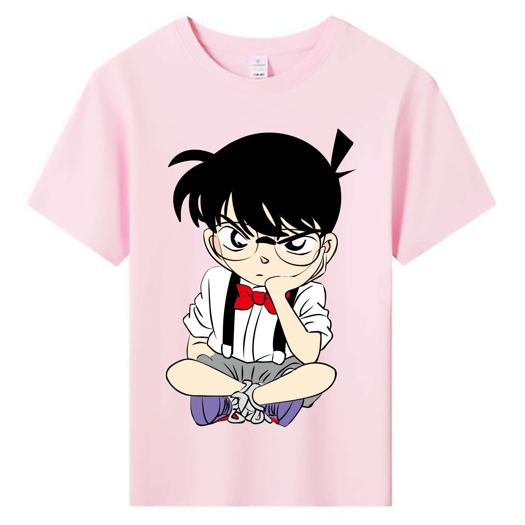 （画像用） 名探偵コナン 江戸川 コナン Detective Conan Conan Edogawa 綿100％キッズTシャツ（フロントプリント）
