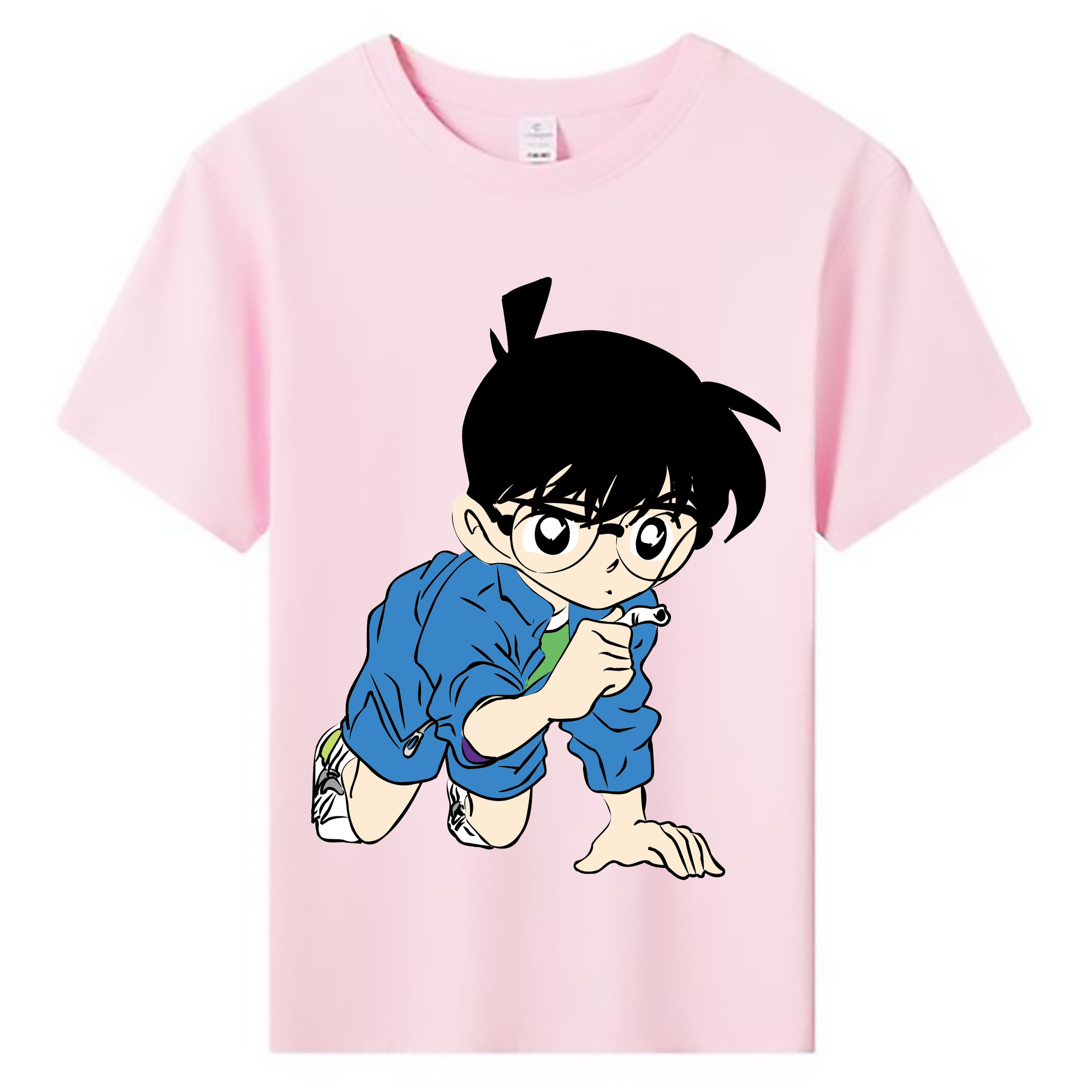 （画像用） 名探偵コナン 江戸川 コナン Detective Conan Conan Edogawa 綿100％キッズTシャツ（フロントプリント）