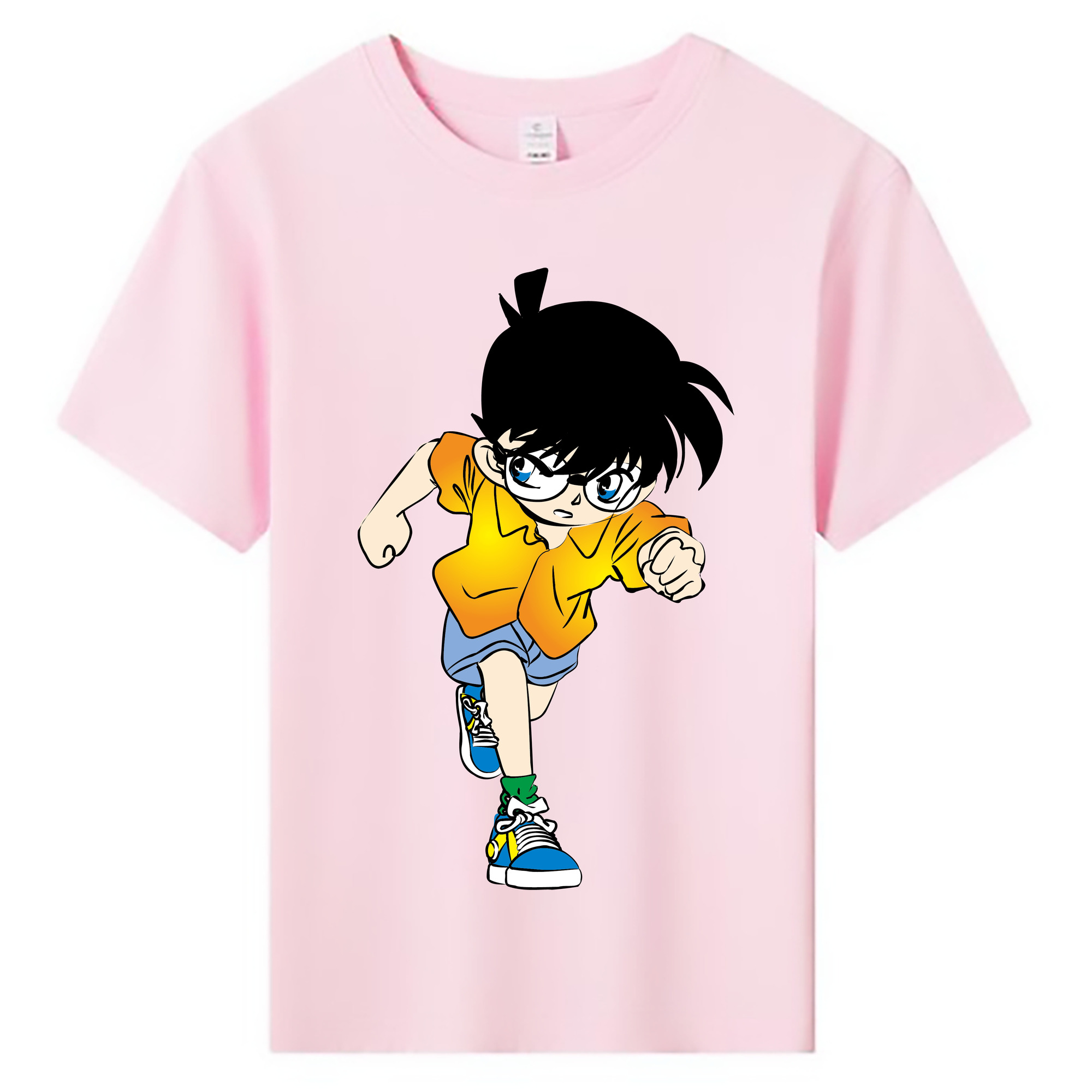 （画像用） 名探偵コナン 江戸川 コナン Detective Conan Conan Edogawa 綿100％キッズTシャツ（フロントプリント）