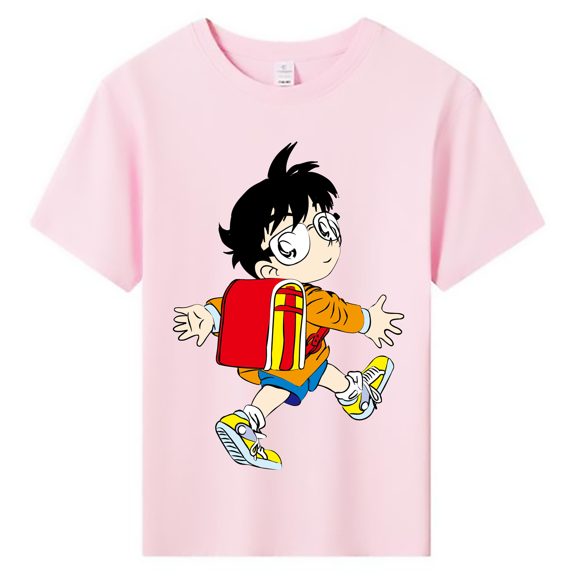 （画像用） 名探偵コナン 江戸川 コナン Detective Conan Conan Edogawa 綿100％キッズTシャツ（フロントプリント）