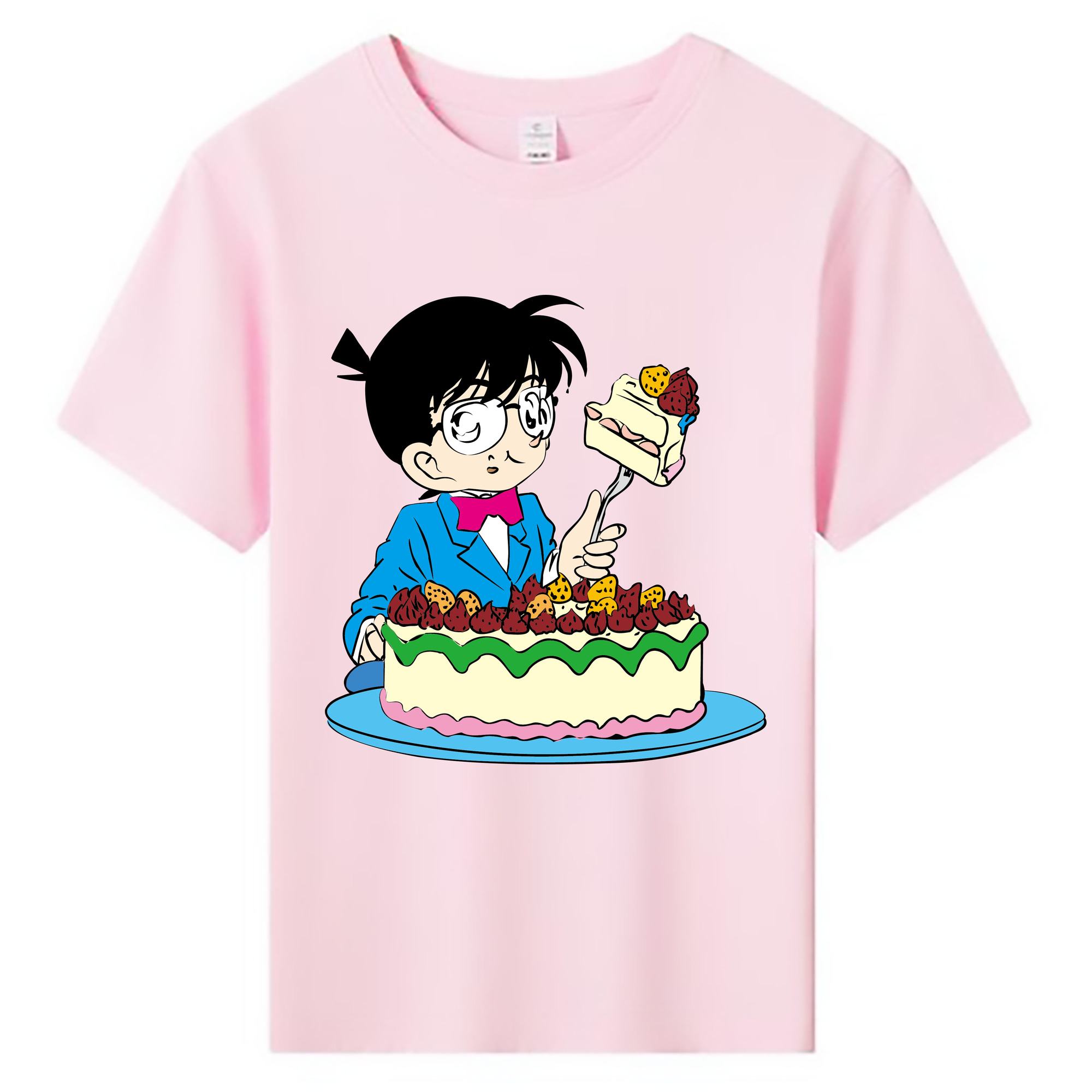 （画像用） 名探偵コナン 江戸川 コナン Detective Conan Conan Edogawa 綿100％キッズTシャツ（フロントプリント）