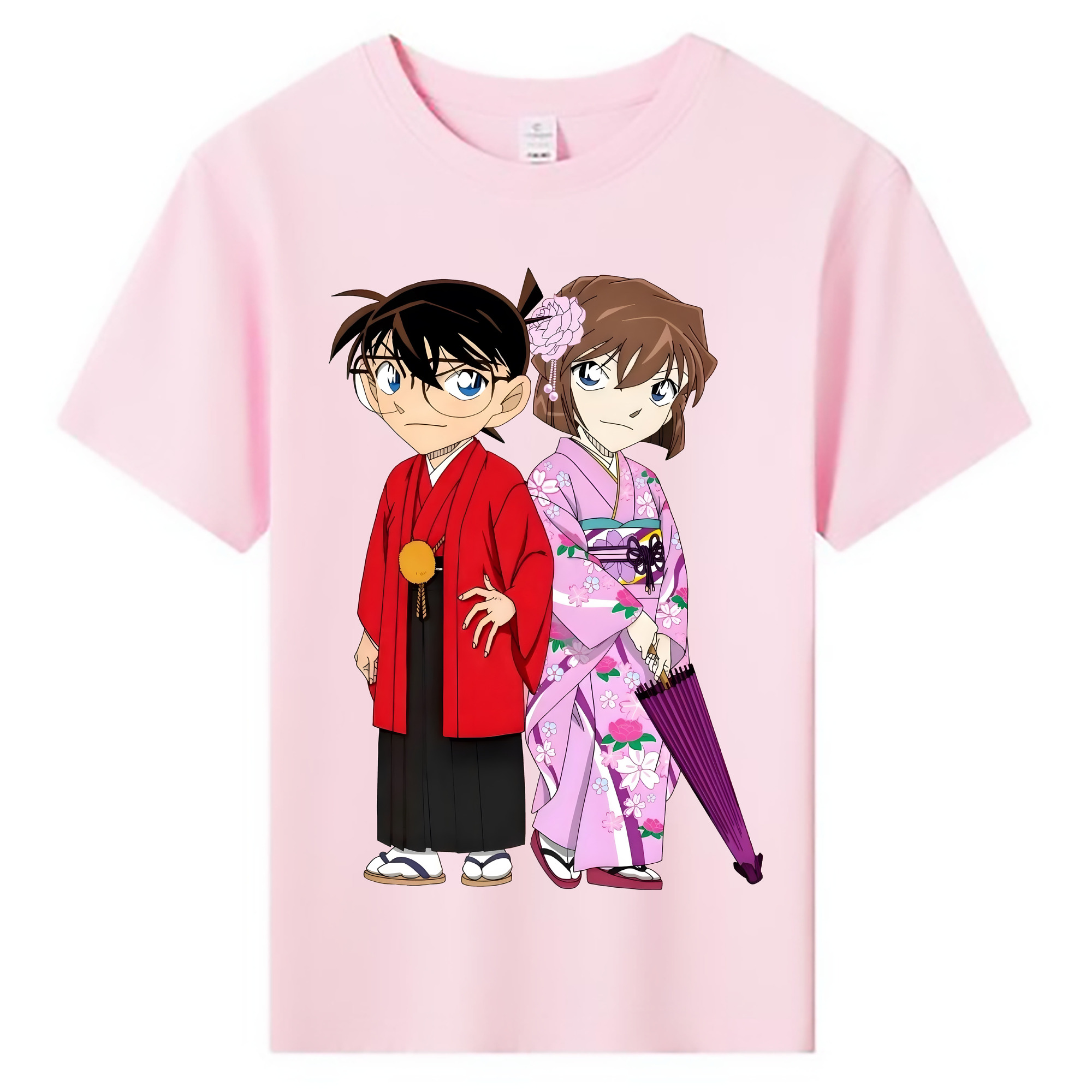 （画像用） 名探偵コナン 江戸川 コナン Detective Conan Conan Edogawa 綿100％キッズTシャツ（フロントプリント）